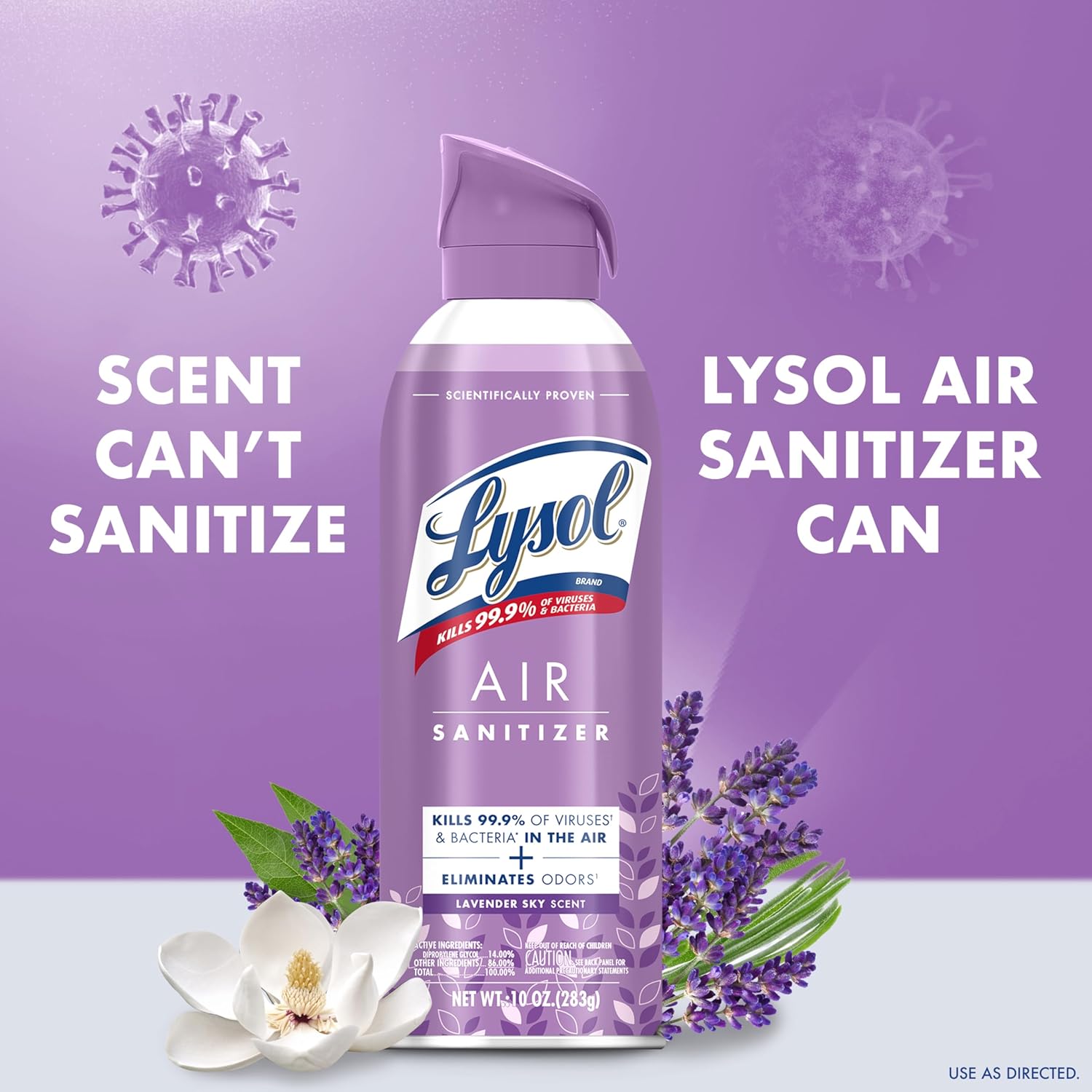 Lysol Air Sanitizer Spray with Lavender Sky Scent 10 oz Pack of 3