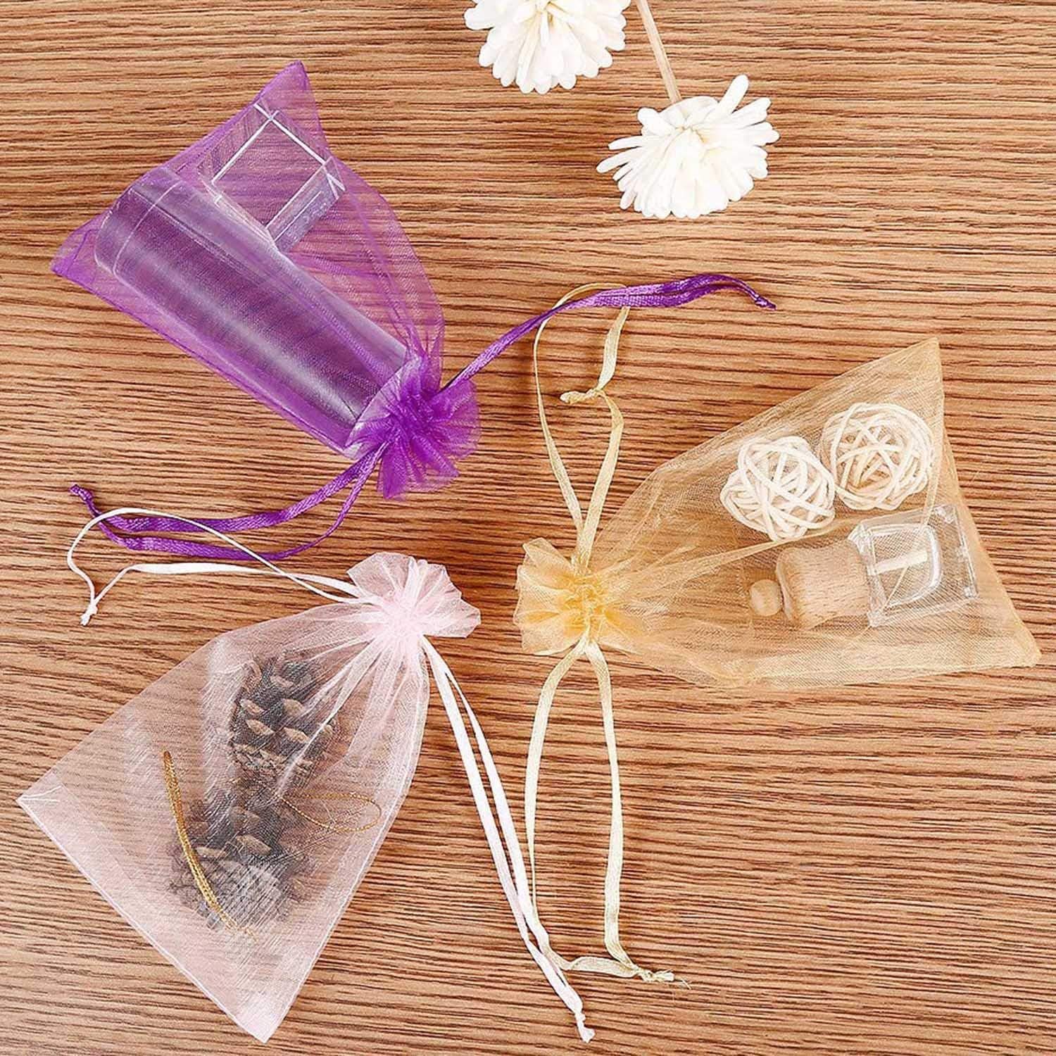 50pcs 4x6 Inch Mixed Color Drawstring Gift Bags