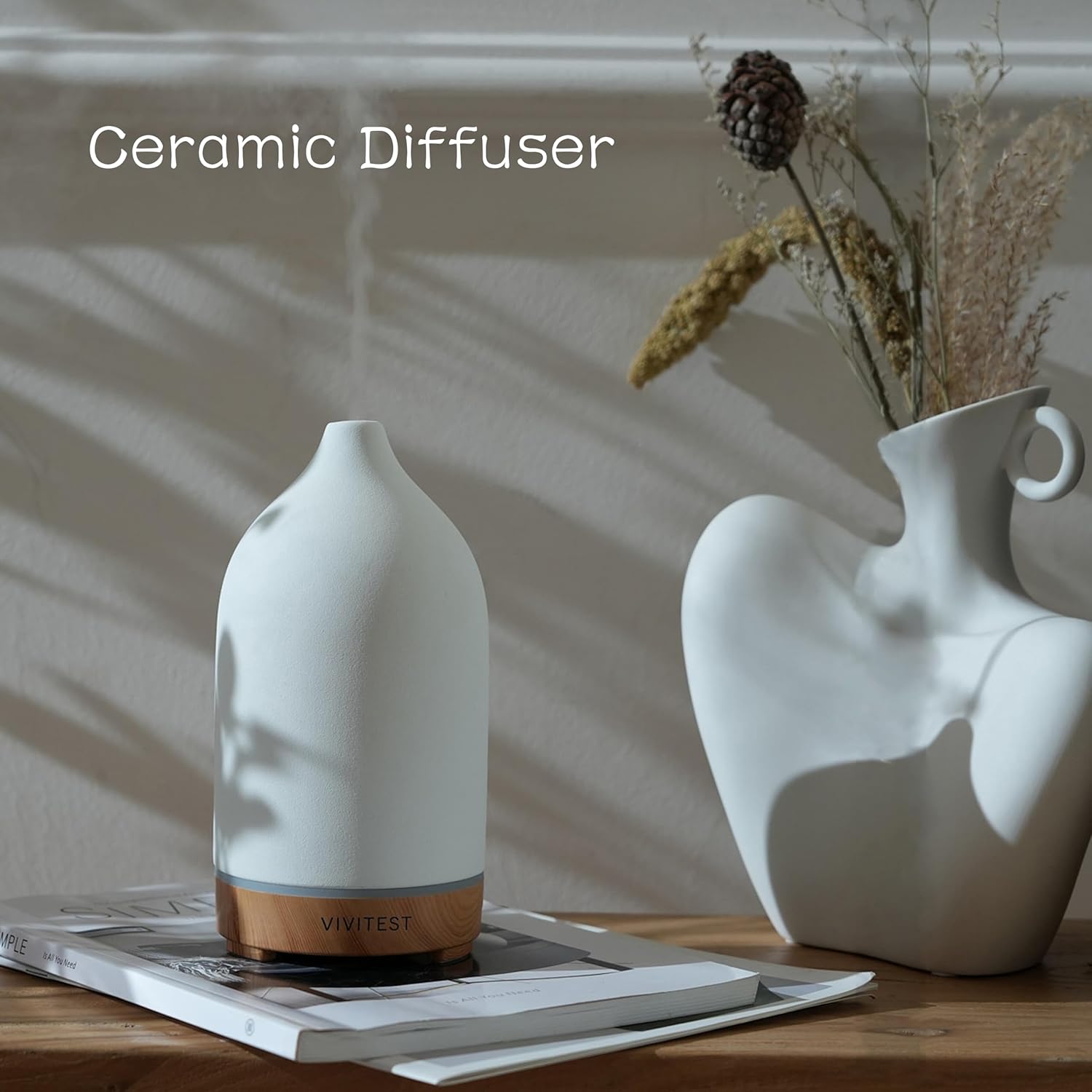 VIVITEST Ceramic Diffuser with Aromatherapy