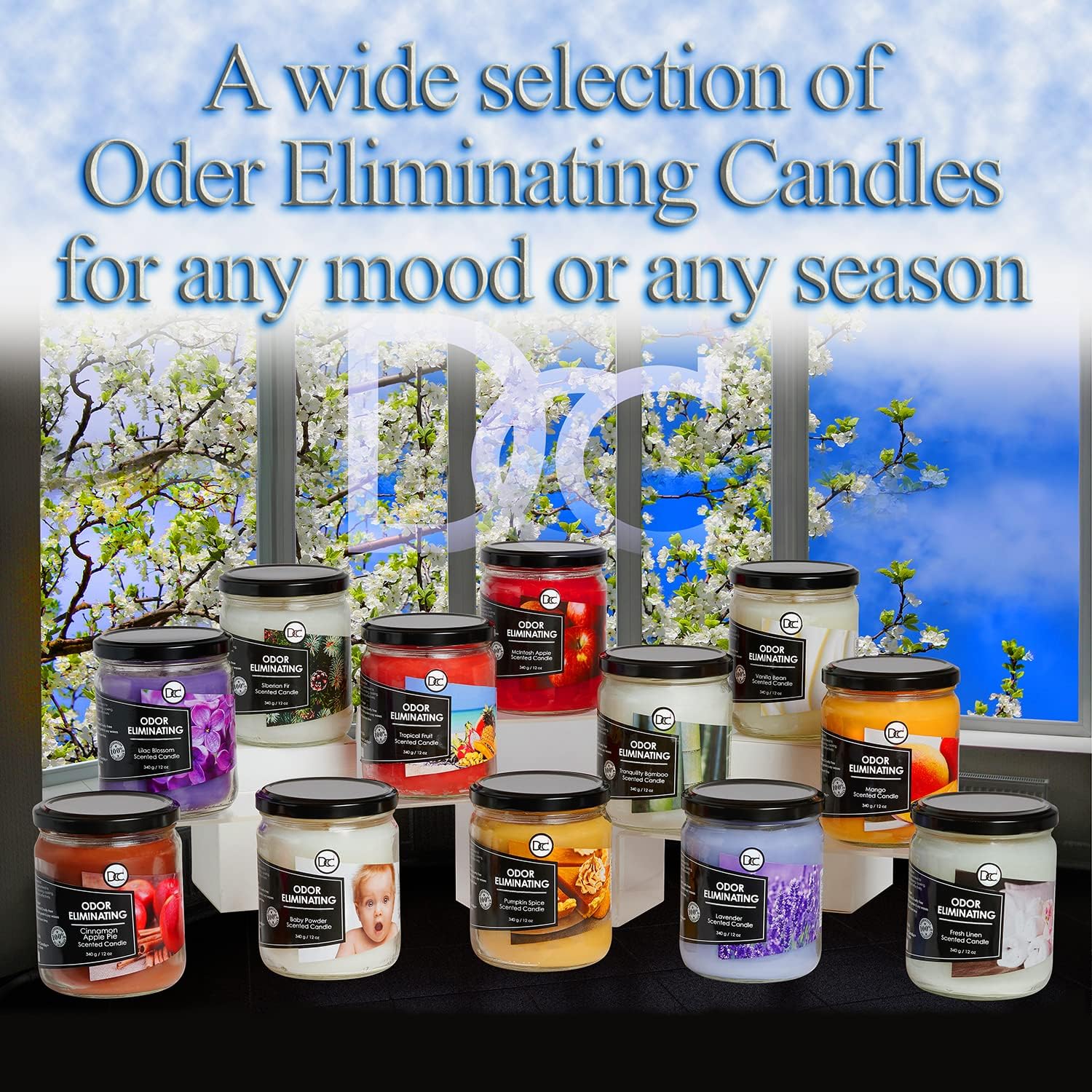 Bamboo Two Pack Odor Eliminating Candles