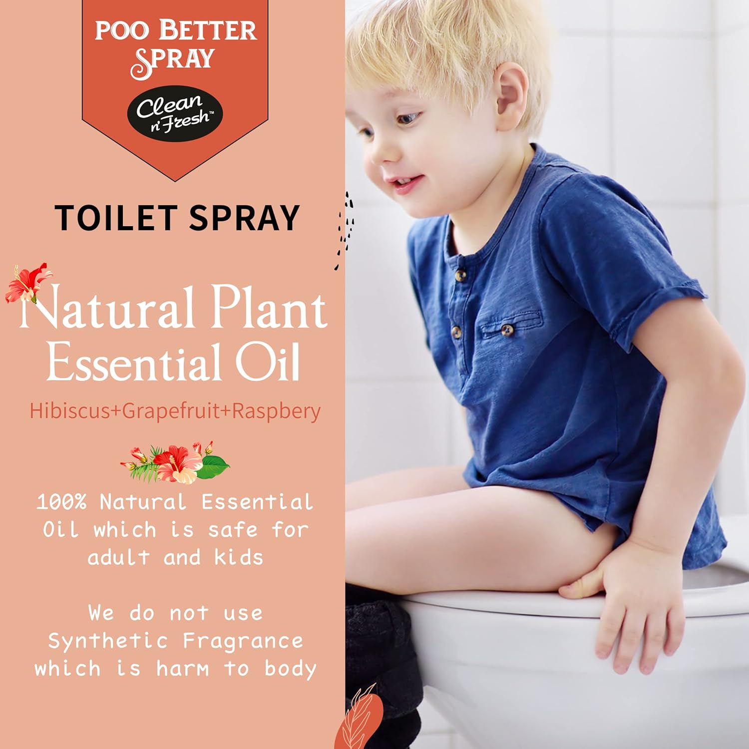 Clean-n-Fresh Toilet Spray 68 Oz Hibiscus Scent 2 Pack