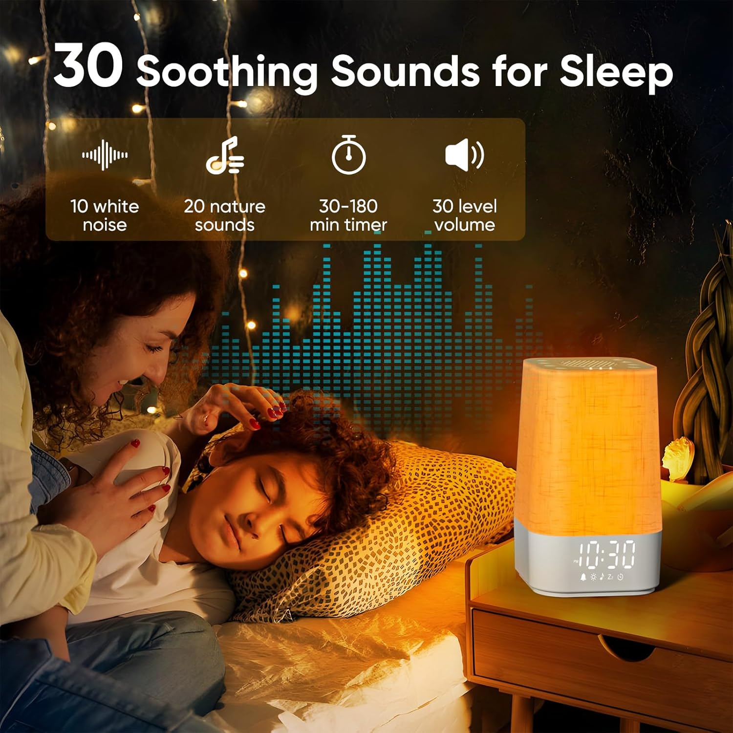 APUZOM Sound Machine with 30 Soothing Sounds Sleep Timer