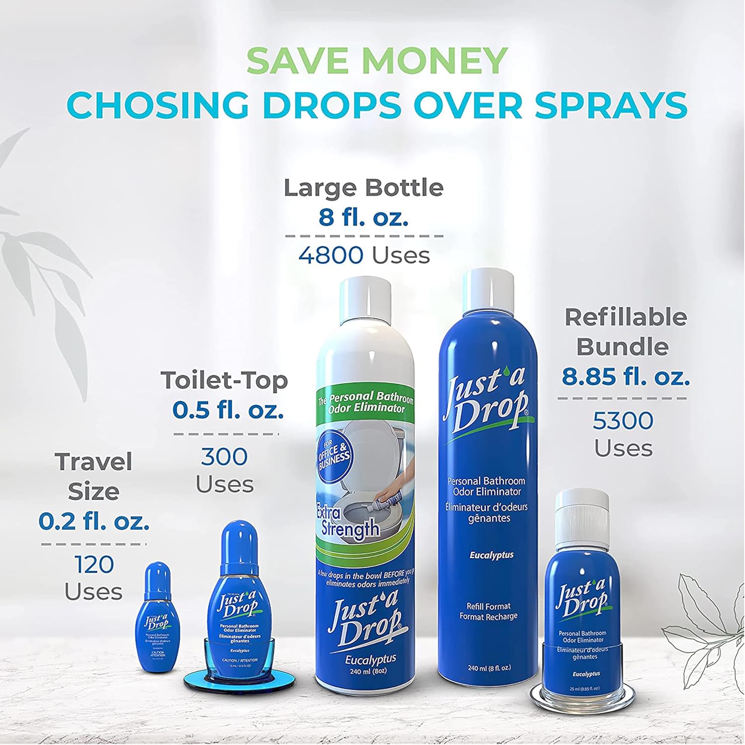 Just A Drop Odor Eliminator 05 Oz Drops Eco-Friendly
