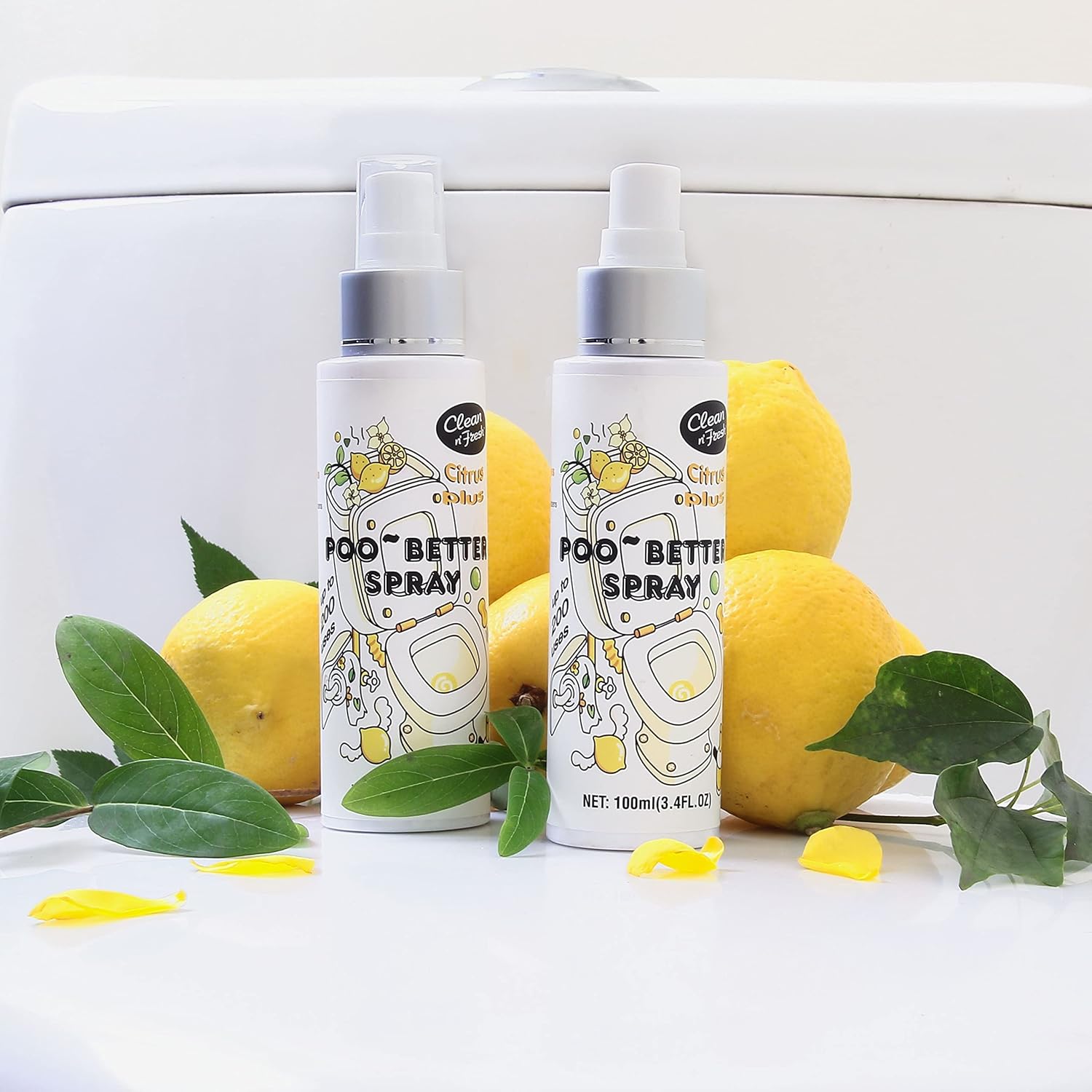 Clean-n-Fresh Toilet Spray 68 Floz Natural Citrus Scent