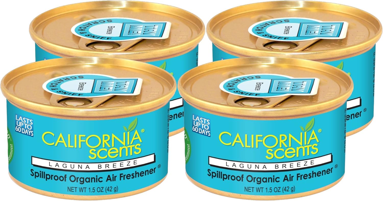 California Scents Spillproof Organic Air Freshener Pack of 4