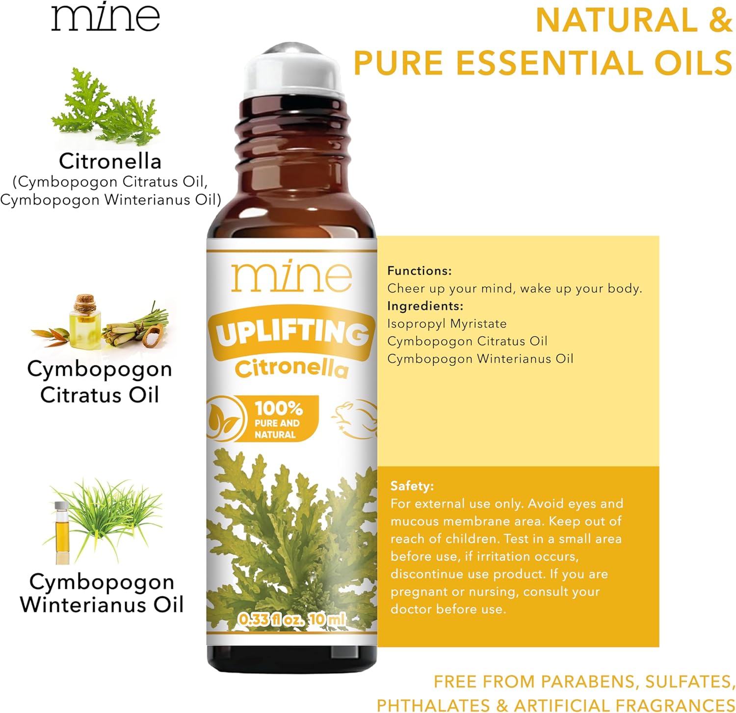 Mine Citronella Oil Roll On Natural Essential Oil for Skin