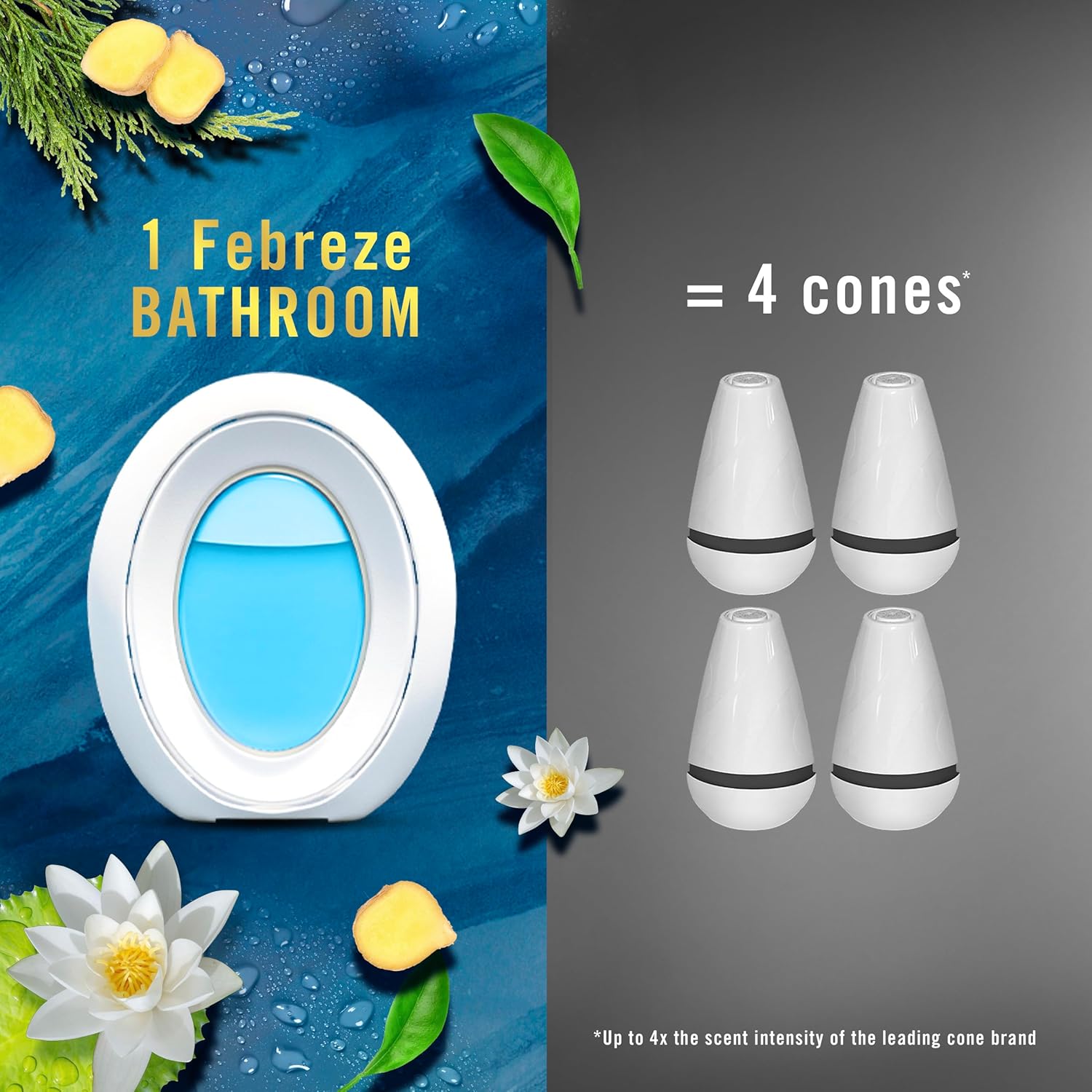 Febreze Bathroom Air Freshener Ocean Scent 4 Count