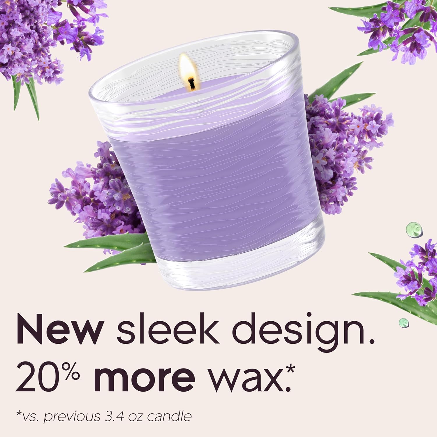 Glade 1-Wick Scented Candle Jar Tranquil Lavender Aloe