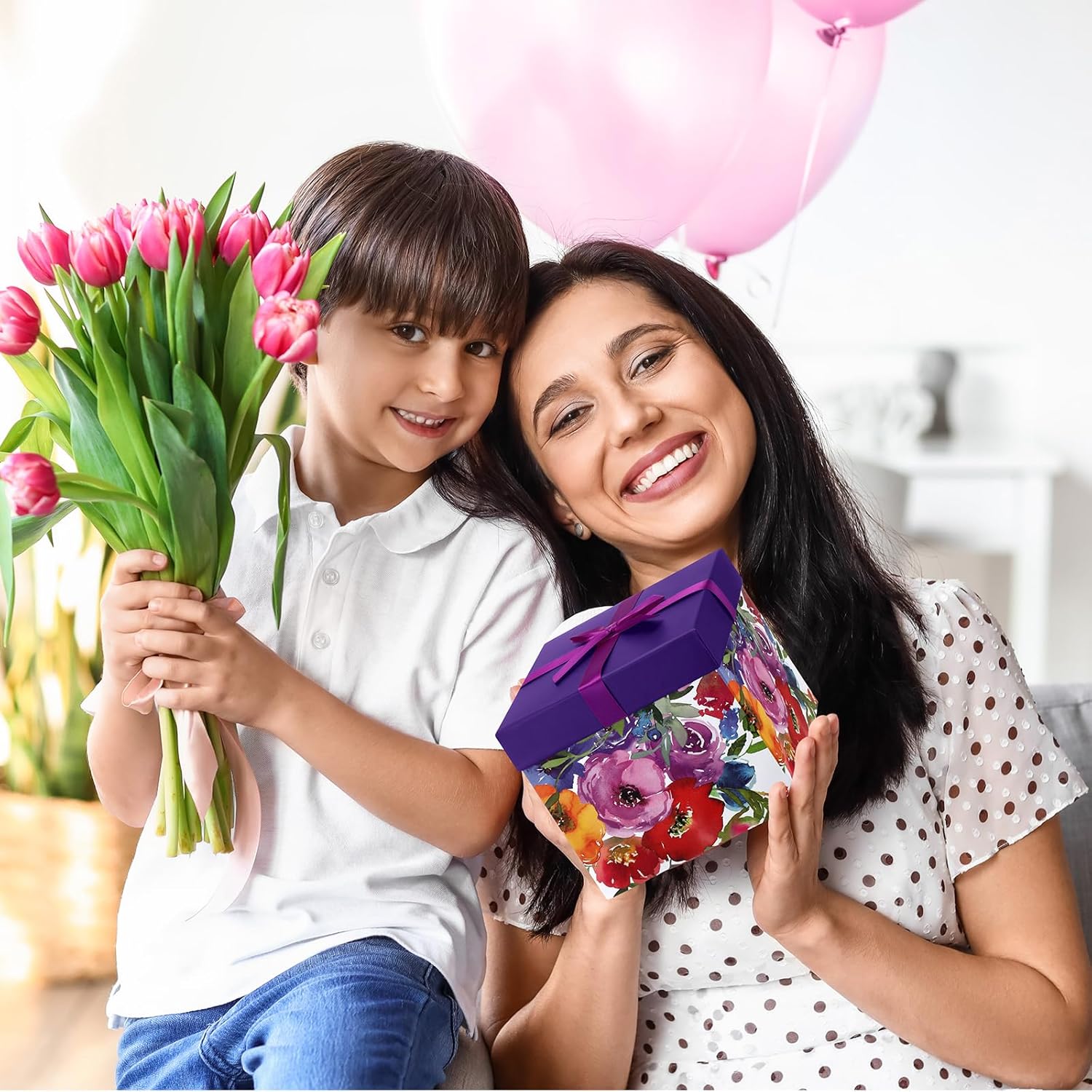 Cholemy 4PCs Retro Flower Gift Boxes with Lids