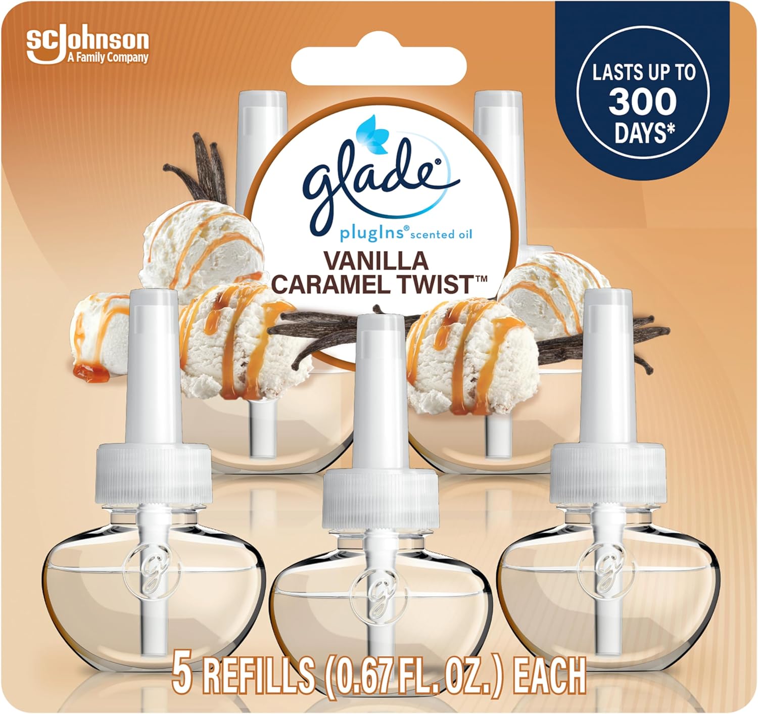 Glade Plug In Refills Vanilla Caramel Twist 5 Count