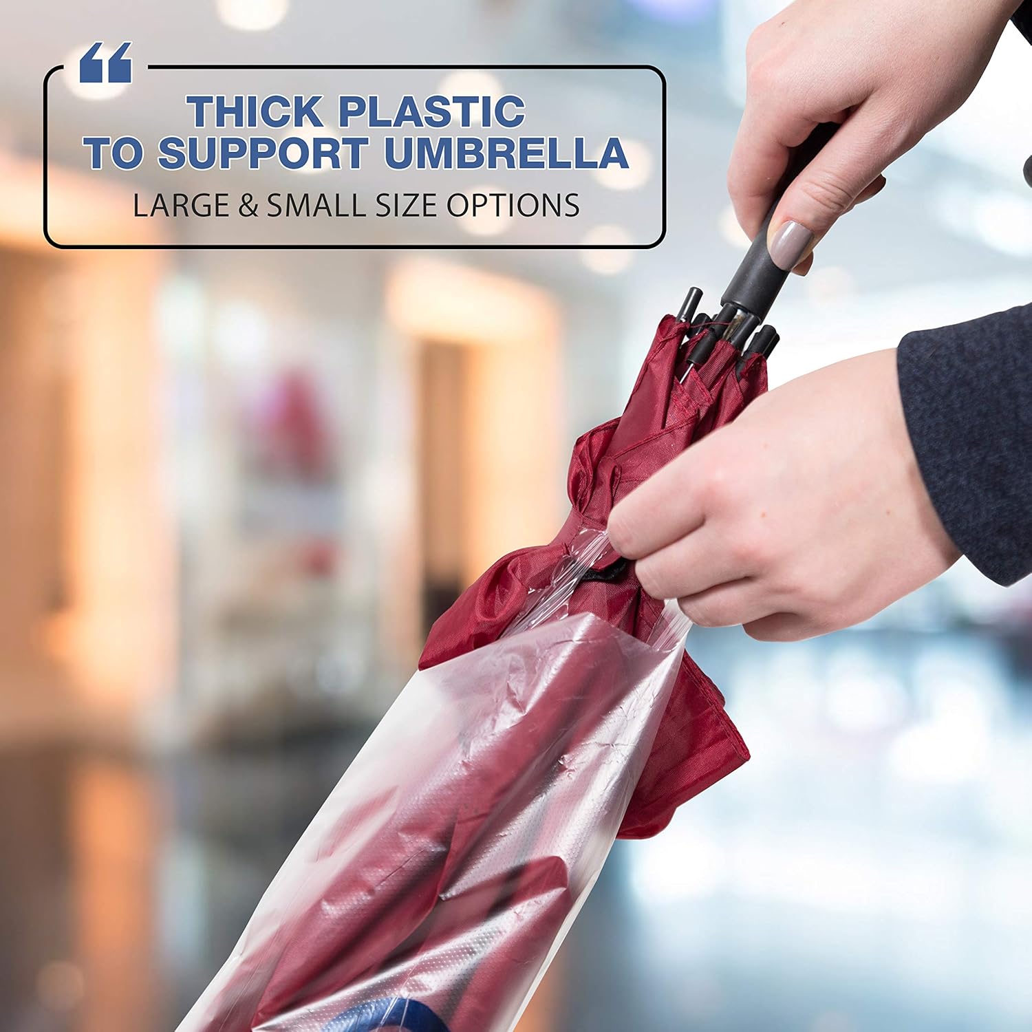 Wet Umbrella Bags - 28 Disposable Plastic Refills for Umbrella Stand