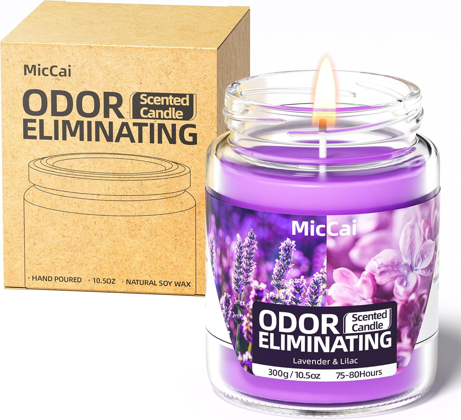 Lavender Lilac Deodorizing Candles for Home