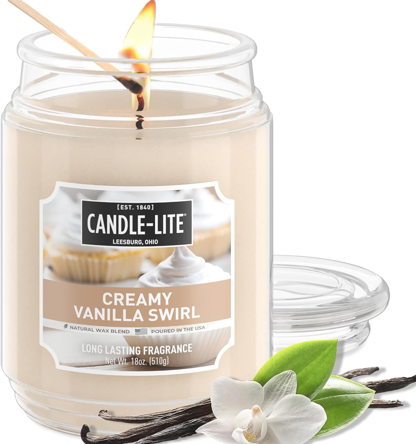 Candle-lite Creamy Vanilla Swirl 18 oz Aromatherapy Candle