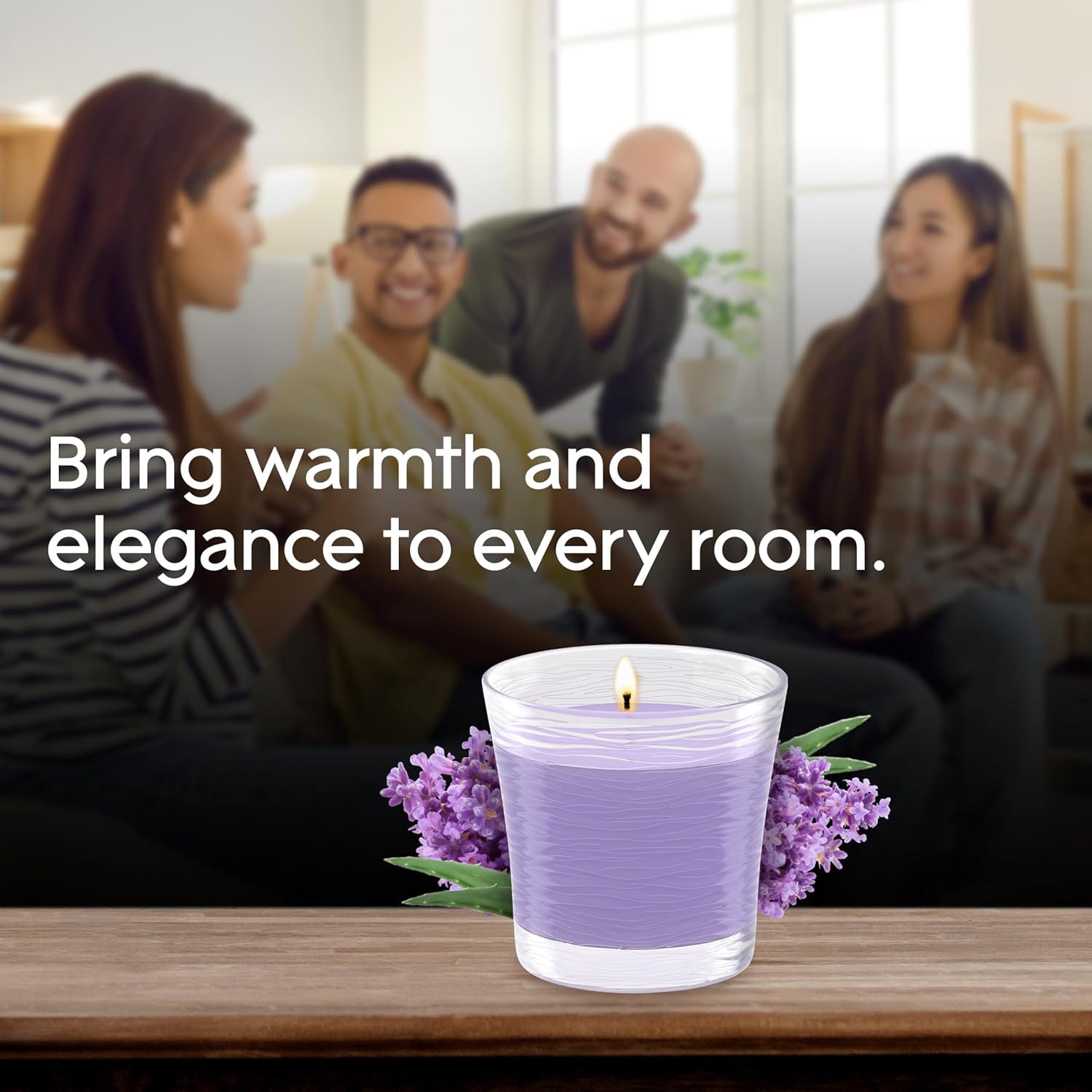 Glade 1-Wick Scented Candle Jar Tranquil Lavender Aloe