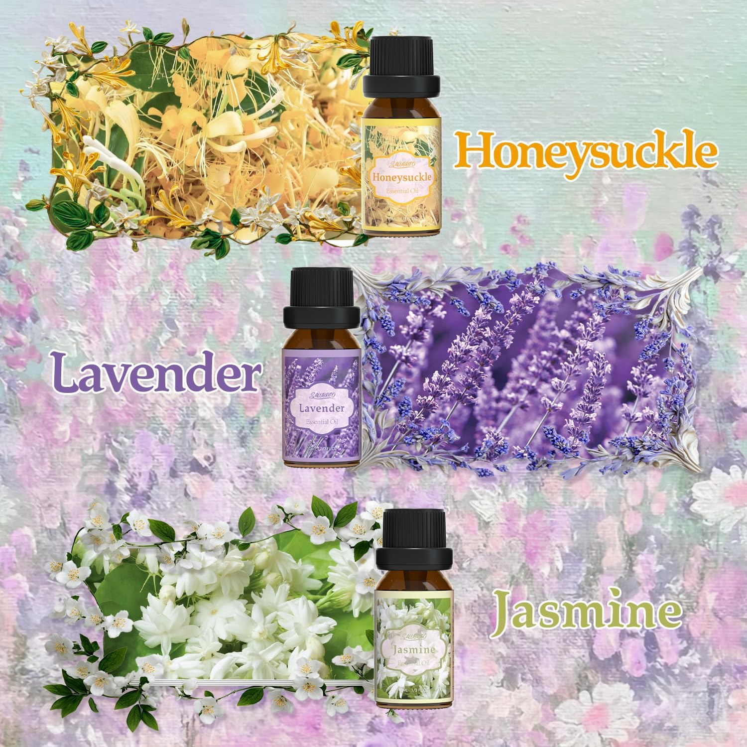 Salubrito 6 Piece Floral Essential Oil Set