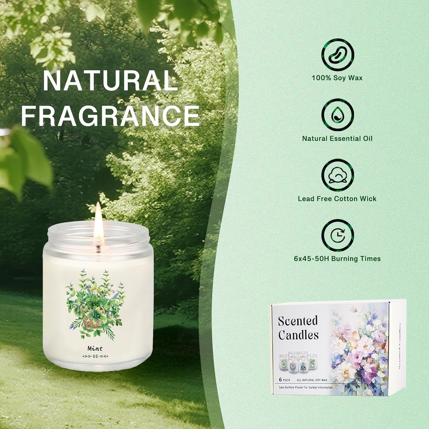 Summer Scented Candles Gift Set - 6 Pack