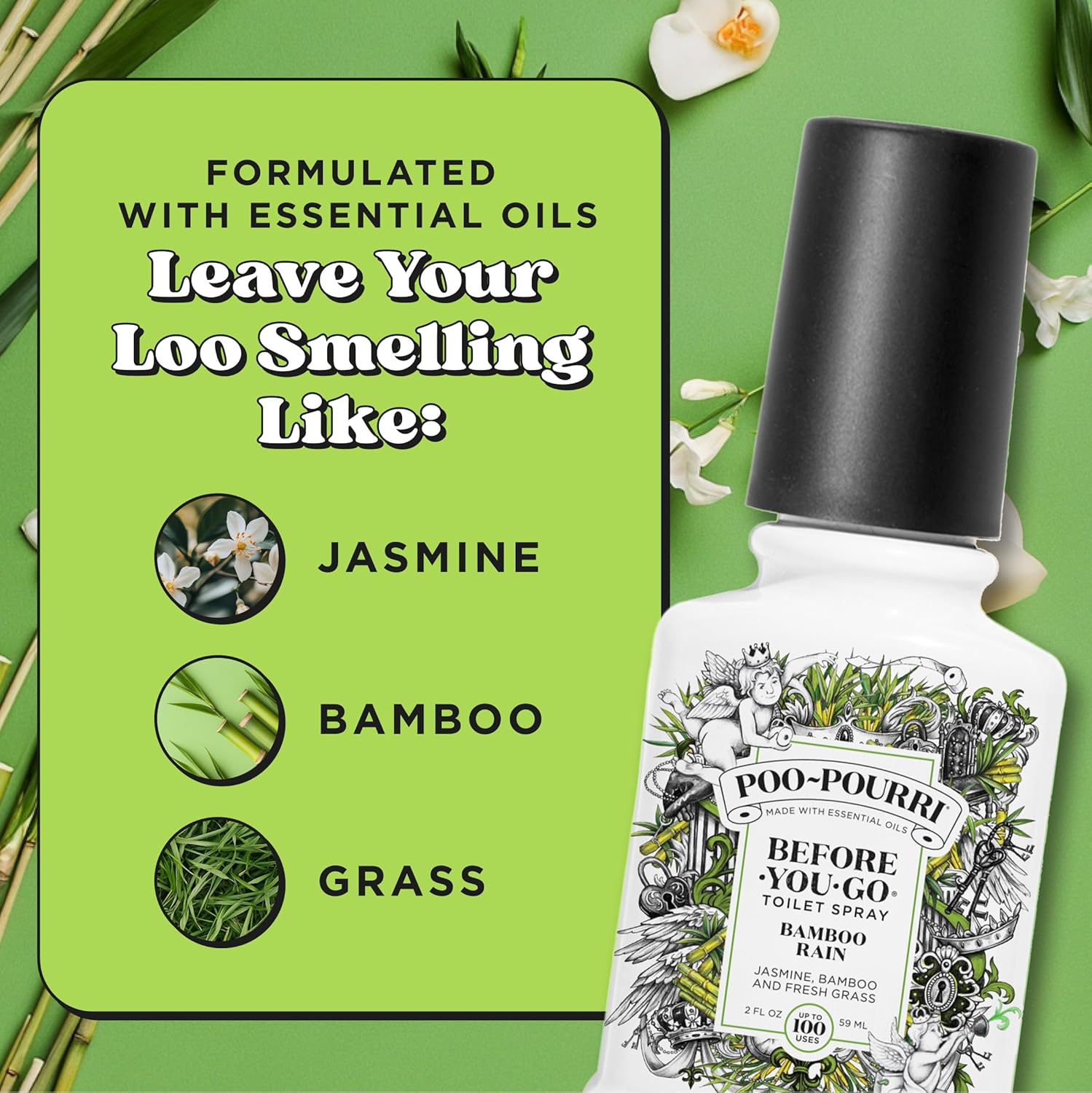 Poo-Pourri Bamboo Rain Toilet Spray 2oz