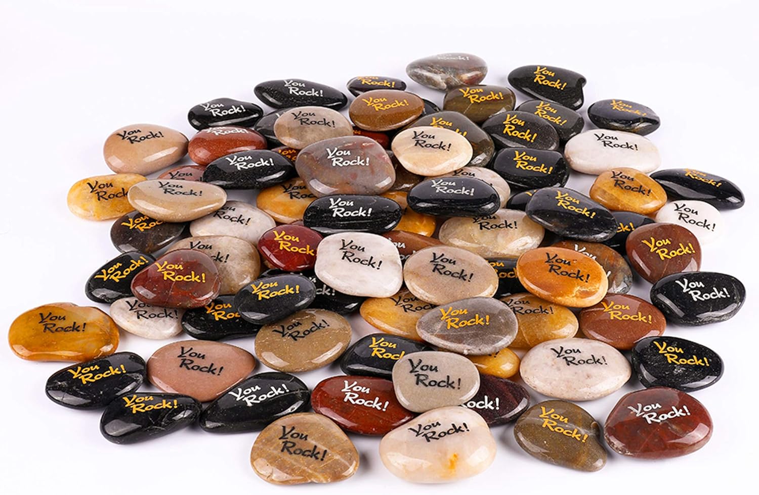 ROCKIMPACT 100PCS You Rock Engraved Rocks