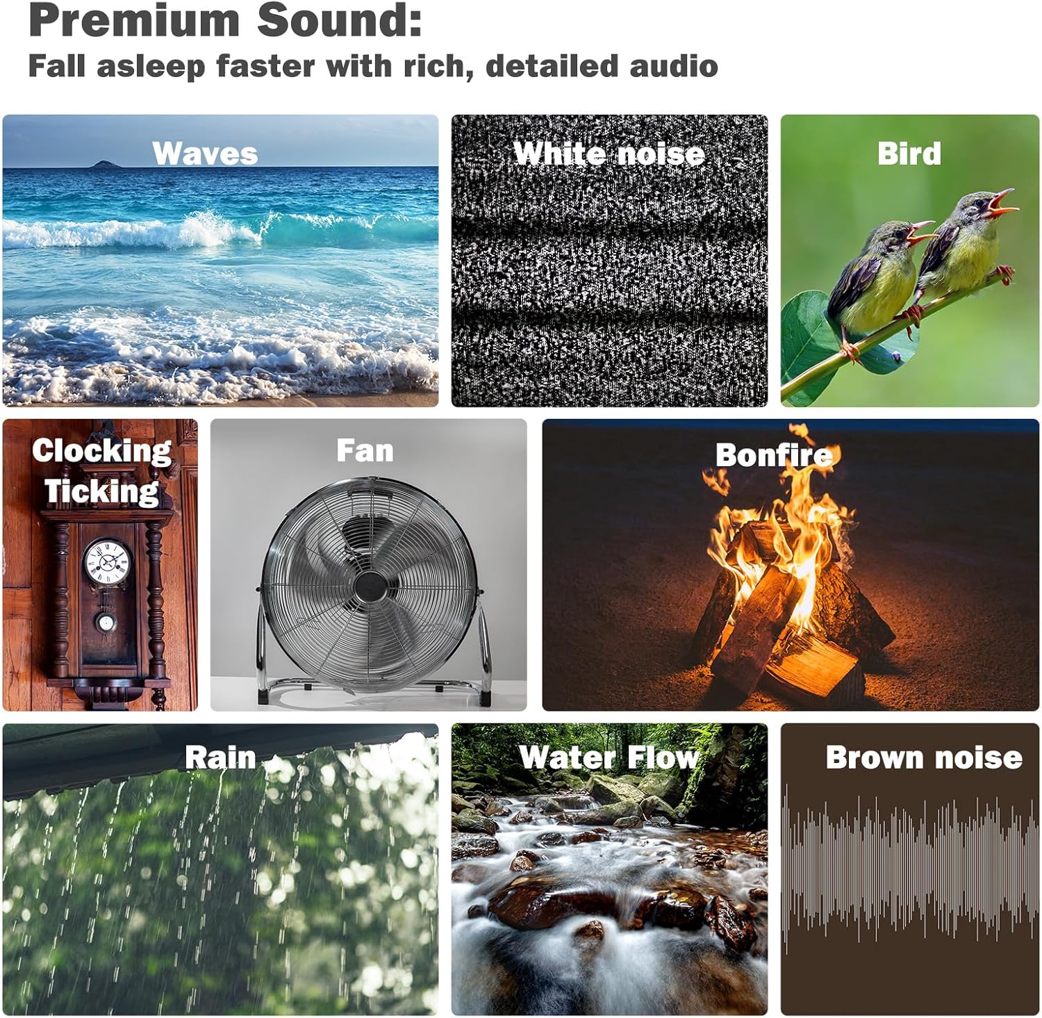 Paussion White Noise Machine with Smart Alarm Clock
