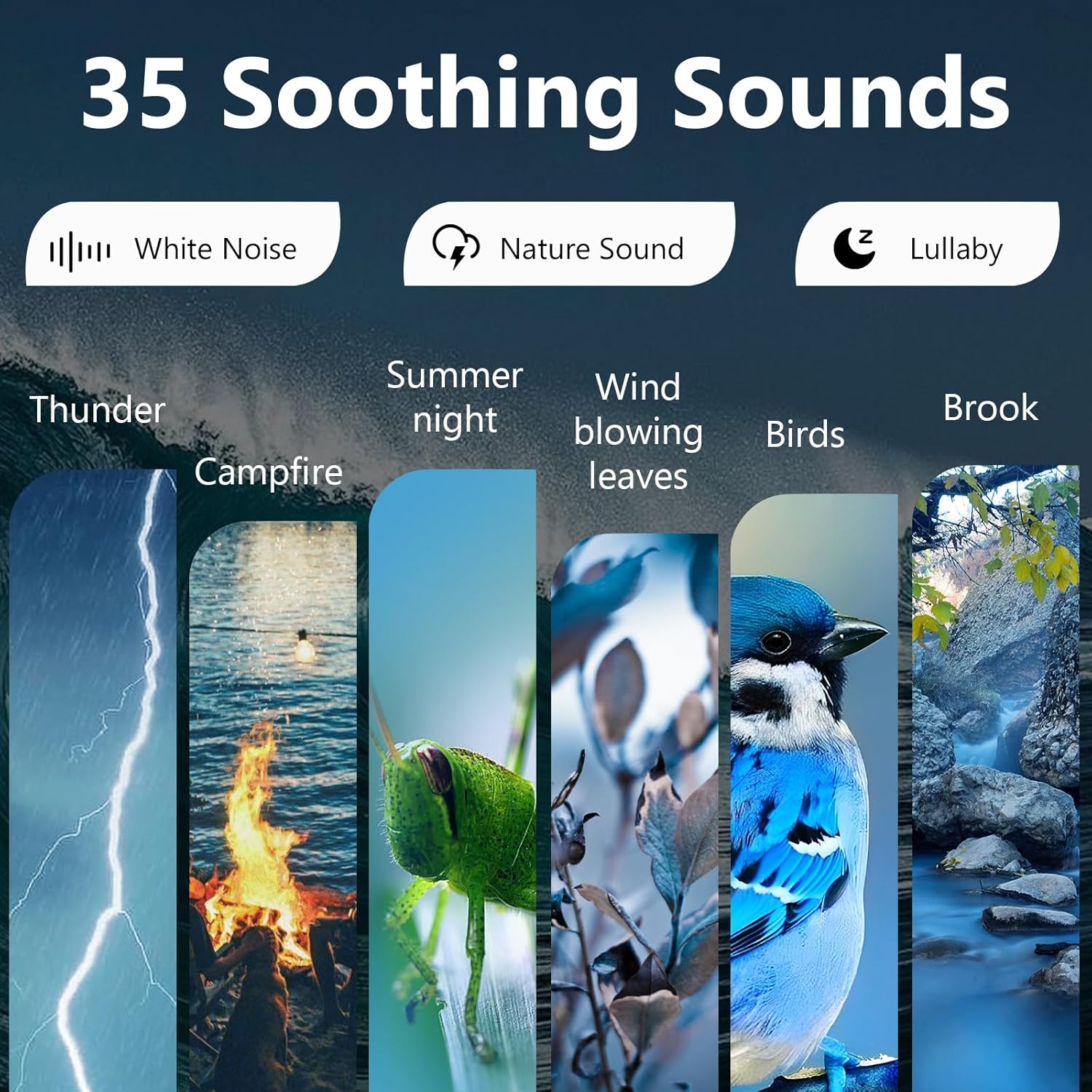 Soothing Sound Machine with Alarm Clock and Night Lights