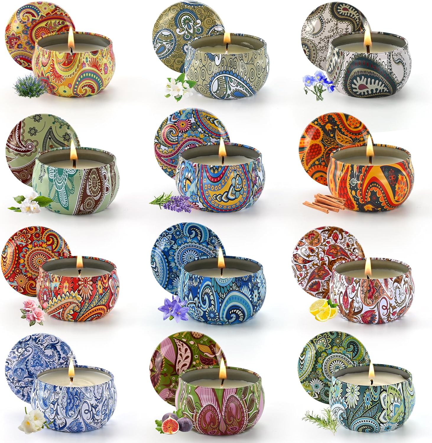 Scented Candles Gift Set 12 Pack Aromatherapy