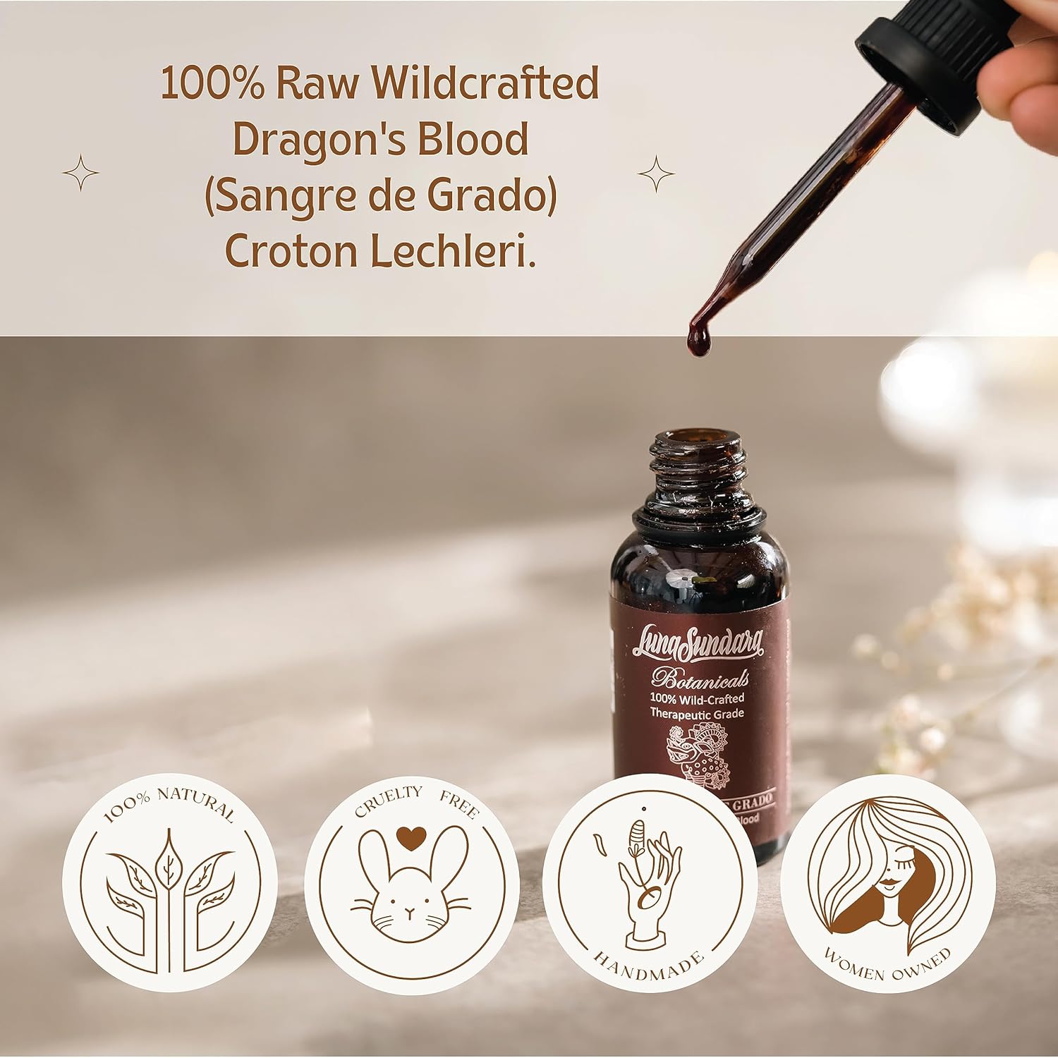 Luna Sundara Pure Dragons Blood 1 Oz Wildcrafted Resin