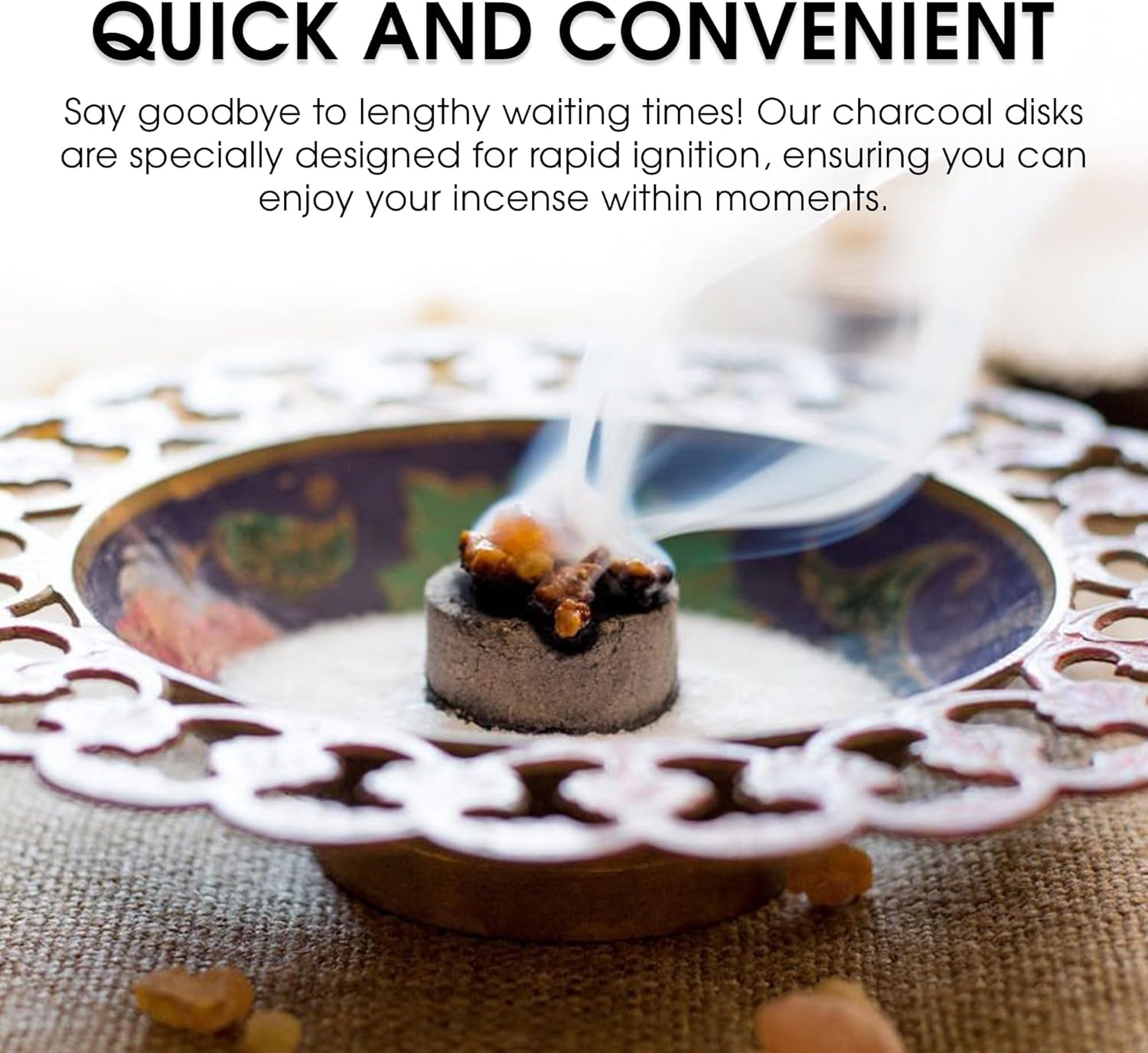 Sunlight Charcoal Tablets for Quick Light Incense