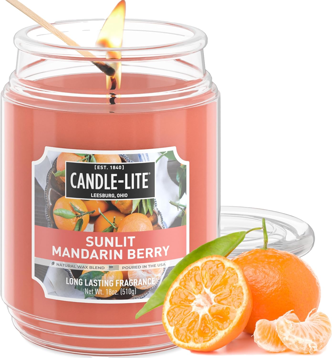 Candle-lite Scented Candles Sunlit Mandarin Berry 18 oz Jar