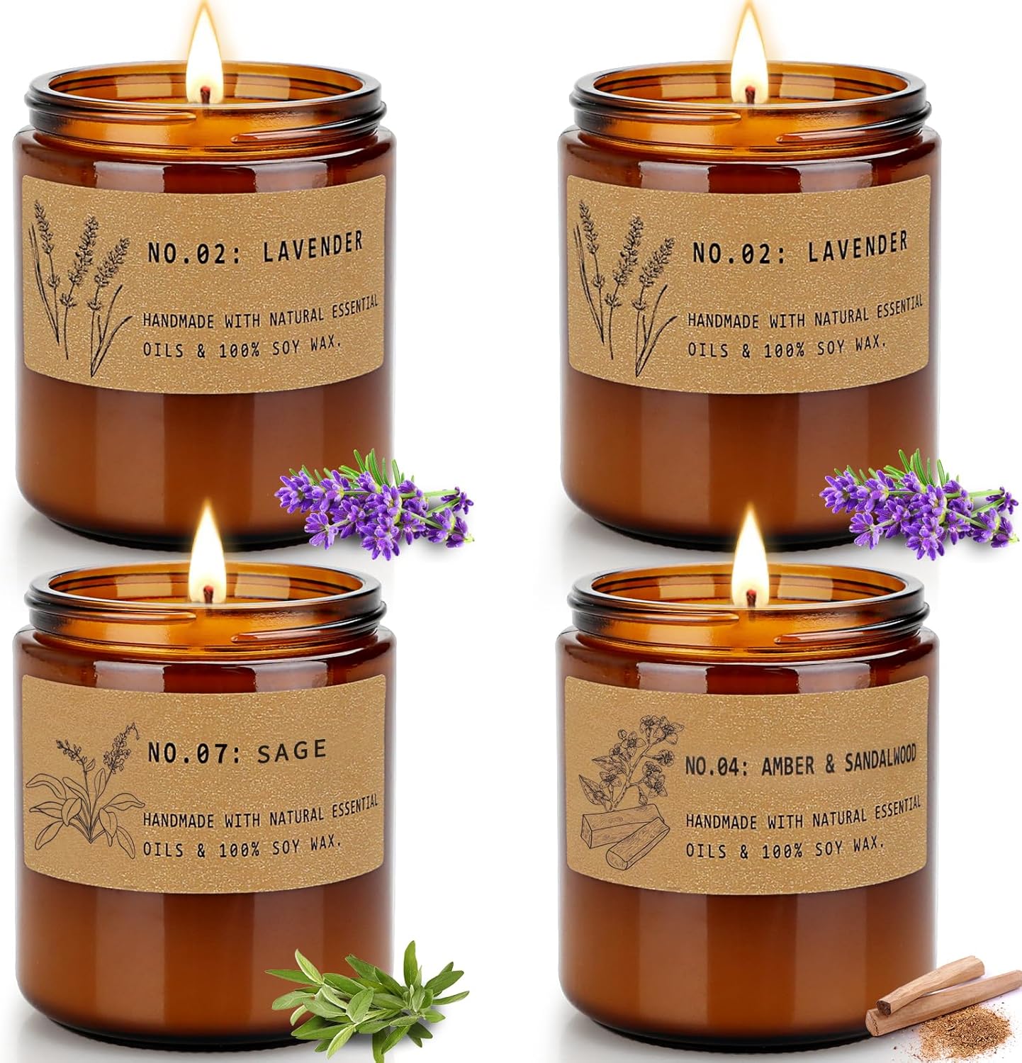 YINUO LIGHT Aromatherapy Candles Set for Stress Relief and Relaxation
