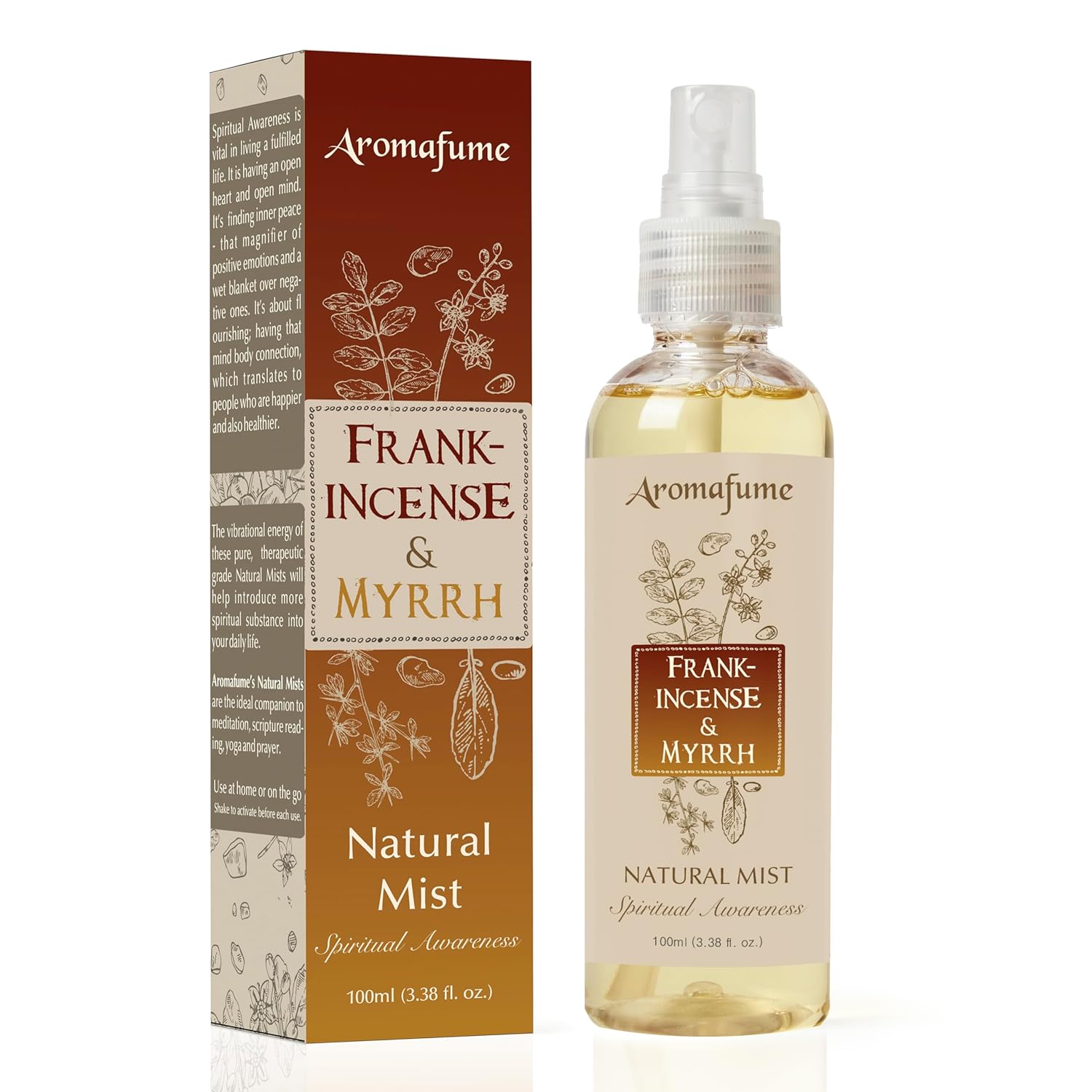 Frankincense Myrrh Natural Resin Mist by Aromafume 100ml