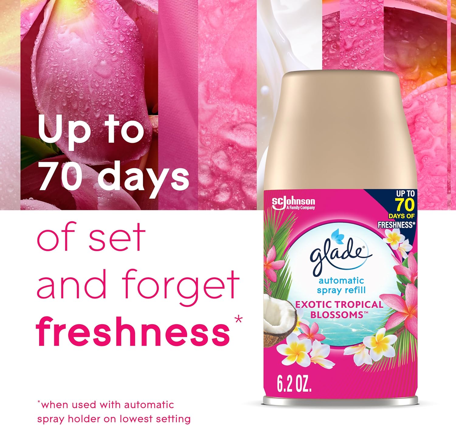 Glade Automatic Spray Refill and Holder Kit Tropical Blossoms 62 Oz 2 Count