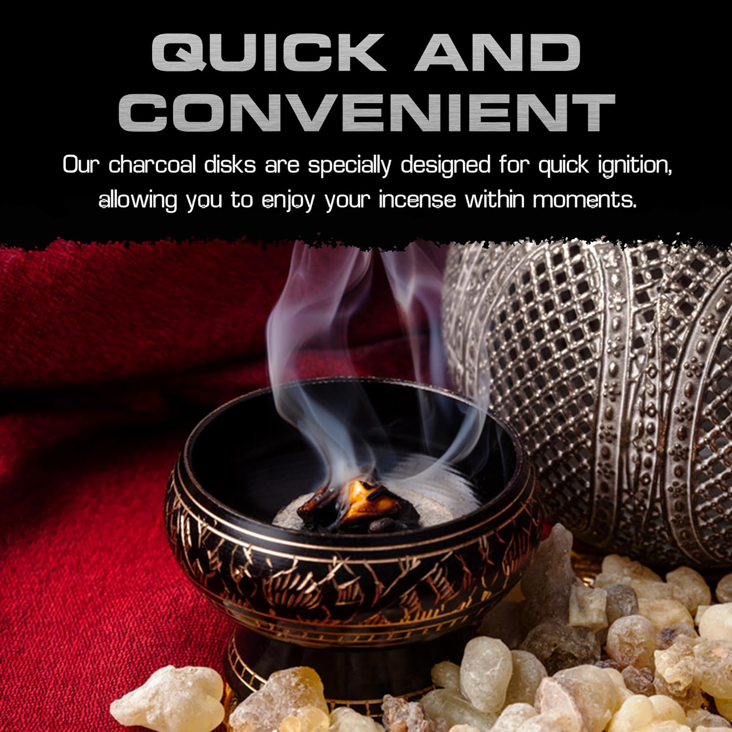 Sunlight Charcoal Instant Light Briquettes 100 Coals 33mm Quick Light