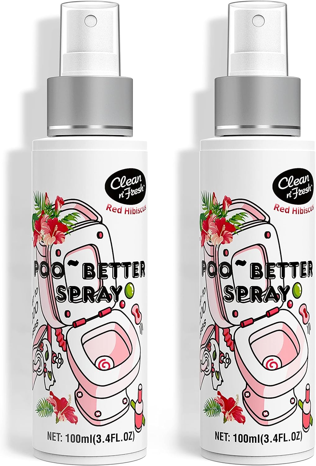 Clean-n-Fresh Toilet Spray 68 Oz Hibiscus Scent 2 Pack