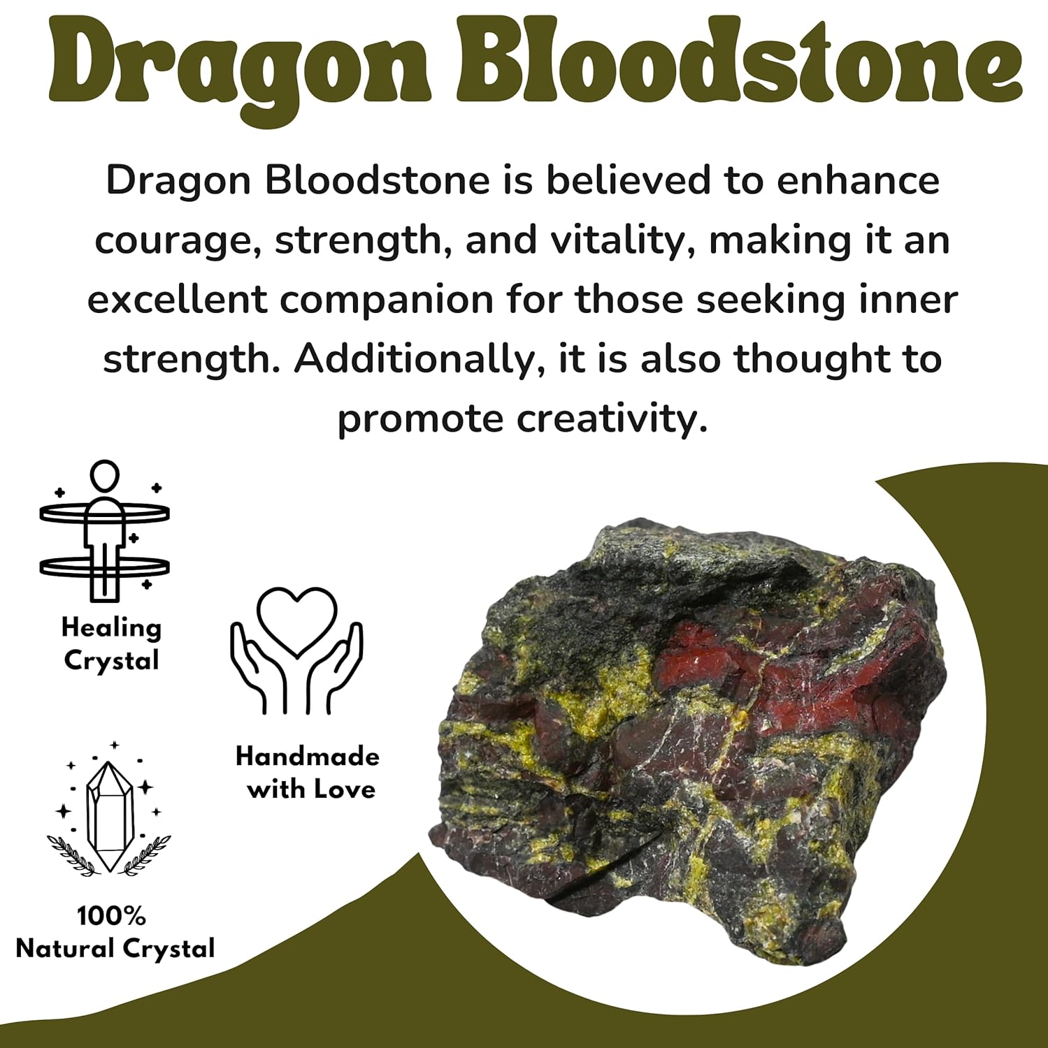 Amazing Gemstone Dragon Bloodstone Raw Crystal Healing Stone