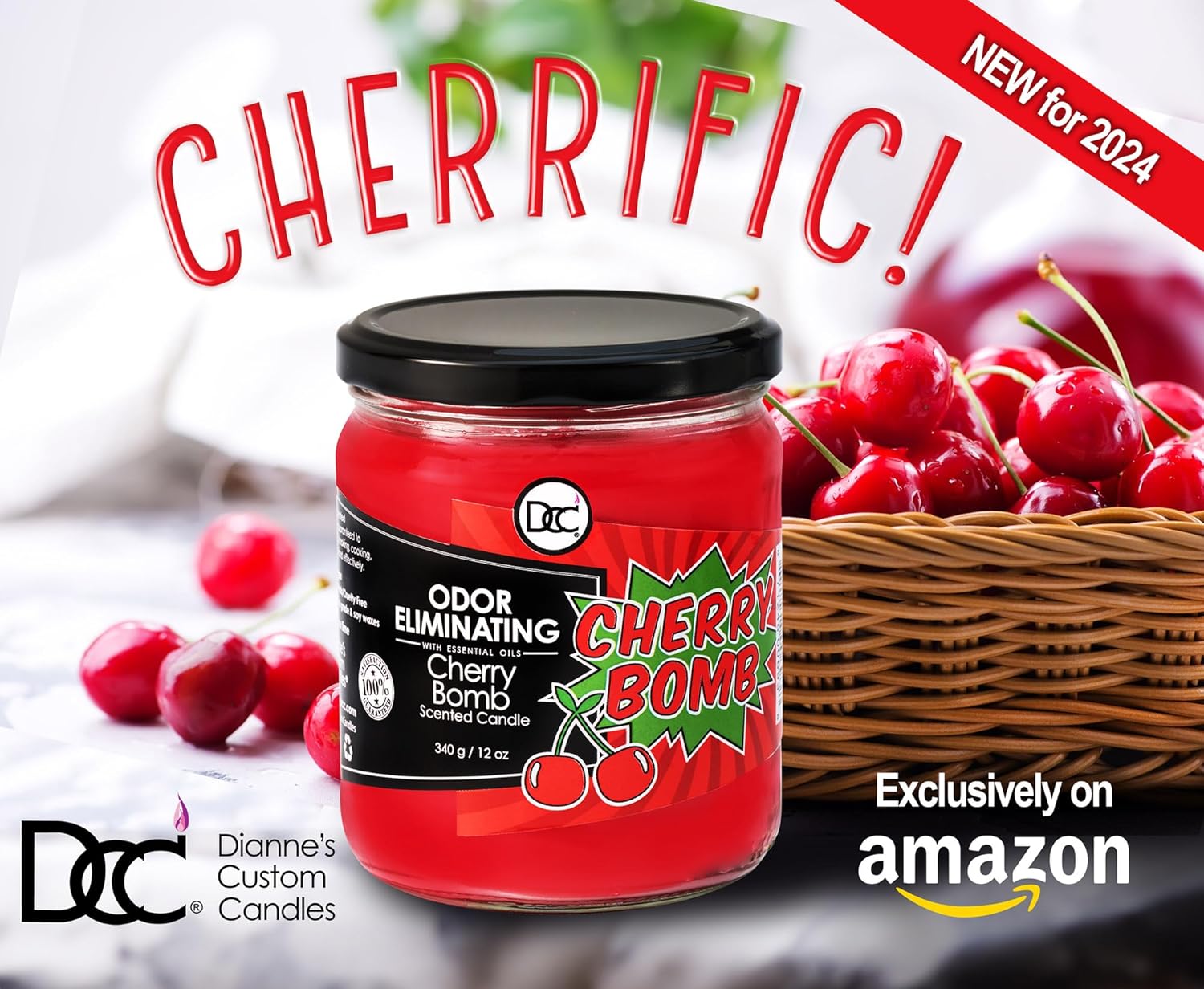 Cherry Bomb Odor Eliminating Candle - 80 Hour Burn