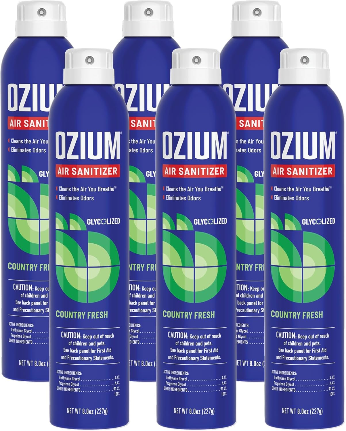 Ozium Air Sanitizer Spray 8 oz 6 Pack