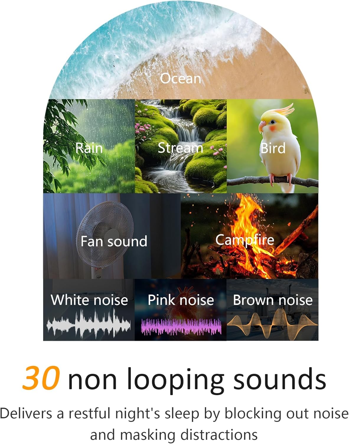 Sunrise Alarm Clock with Nature Sounds and Sleep Timer