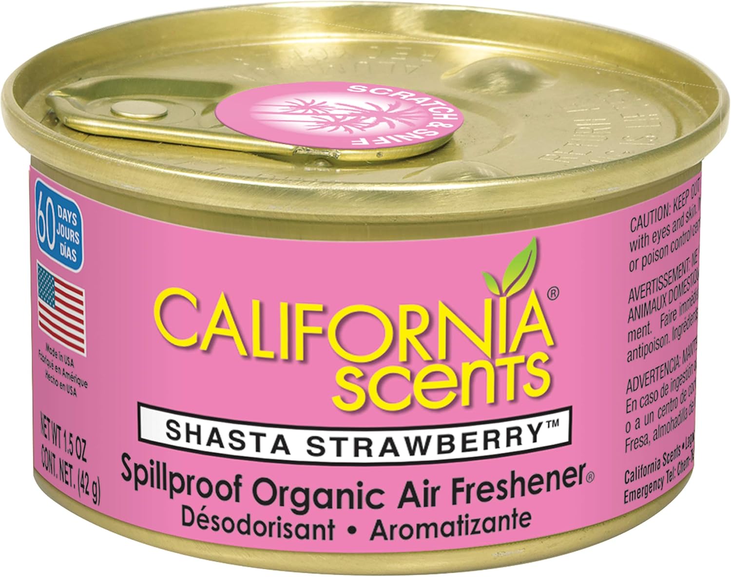 California Scents Spillproof Can Air Freshener 15 oz 12 Pack Shasta Strawberry