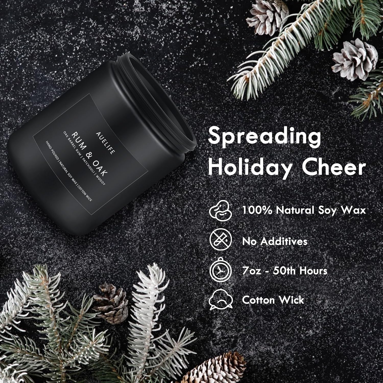 Masculine Scented Candles Set - 4 Pack Teakwood Cedar Aromatherapy Candles