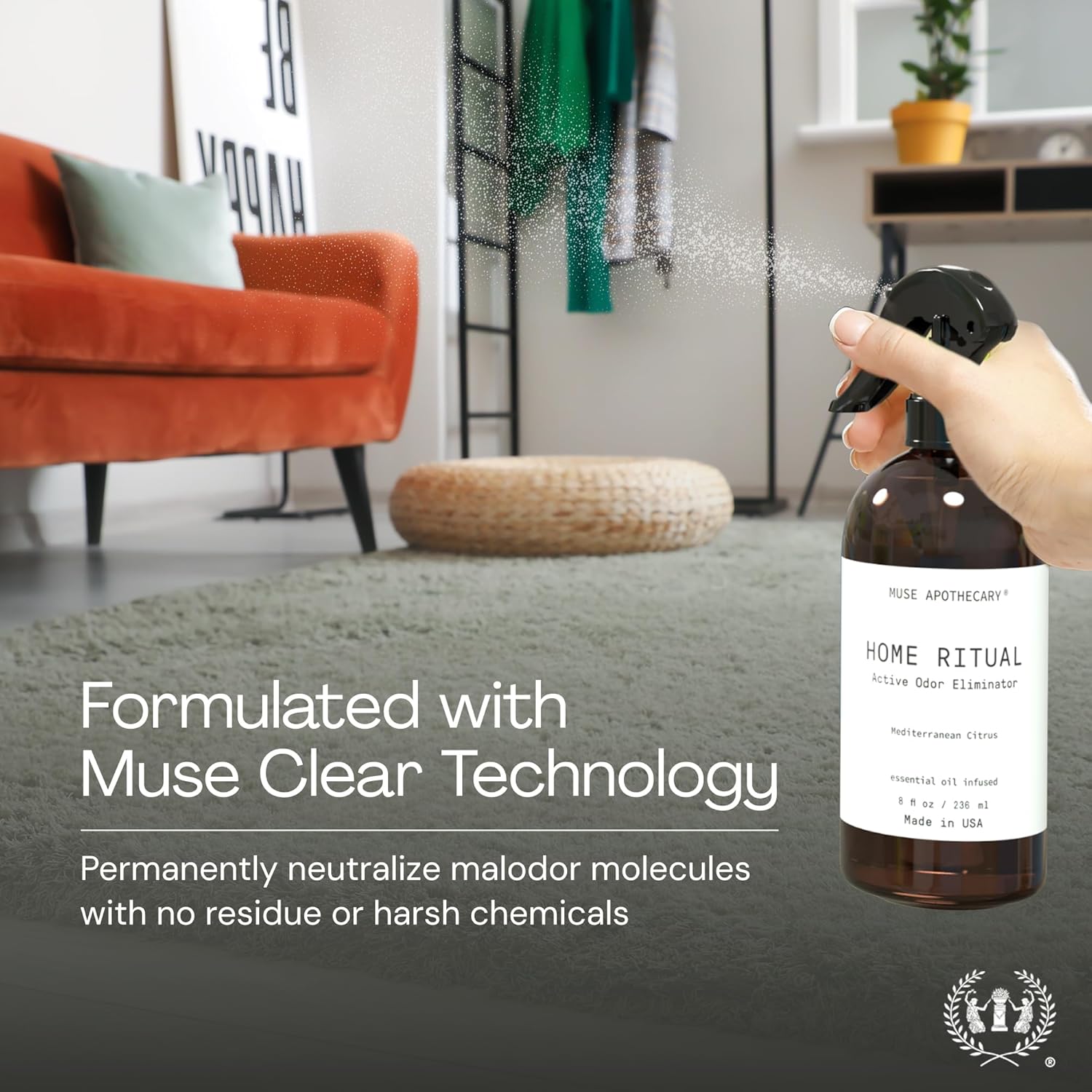 Muse Apothecary Lavender Fields Odor Eliminator Spray 4oz