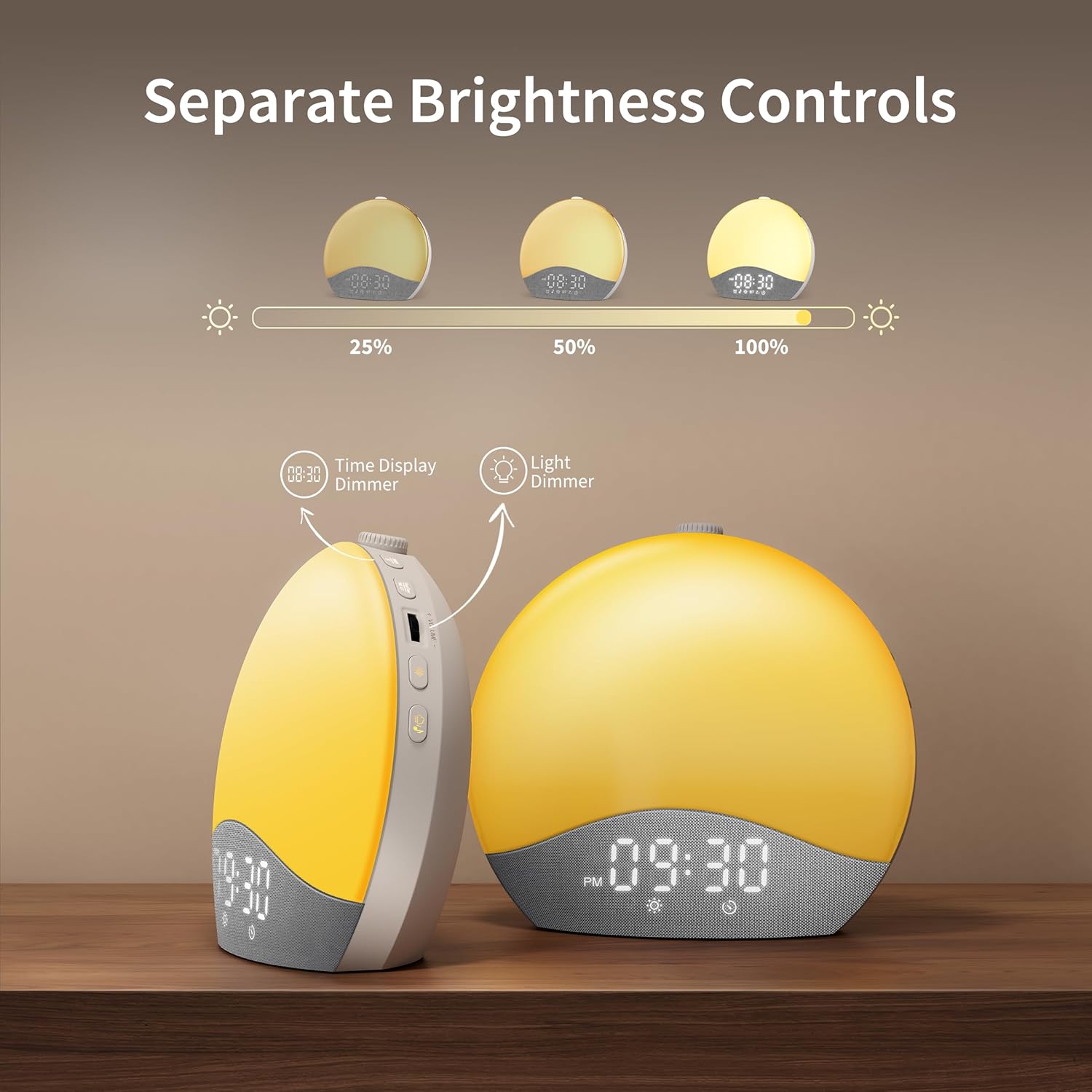 EASYERA Sunrise Alarm Clock with Sound and Light