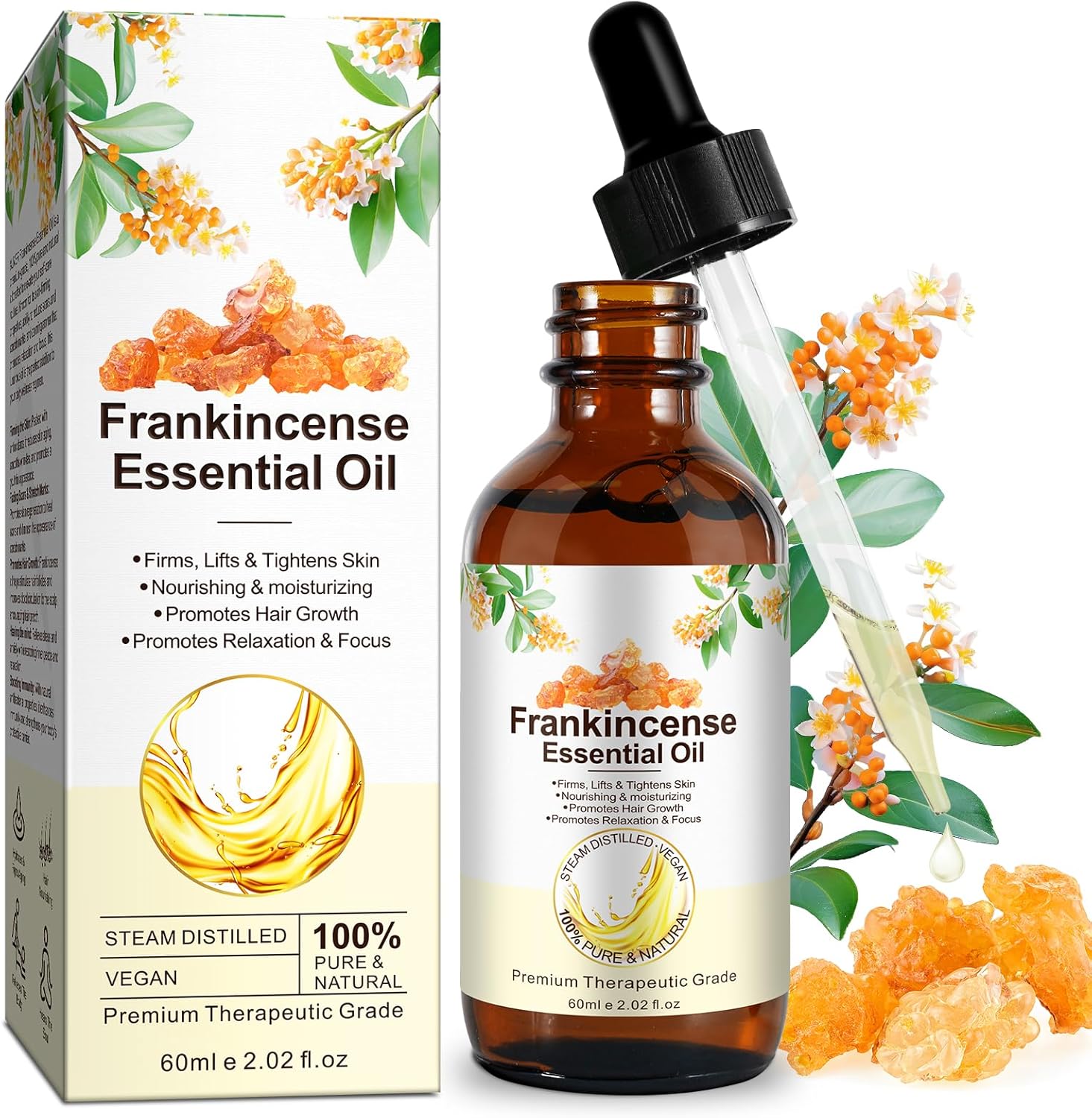 Frankincense Essential Oil 100 Pure Natural 202 FlOz