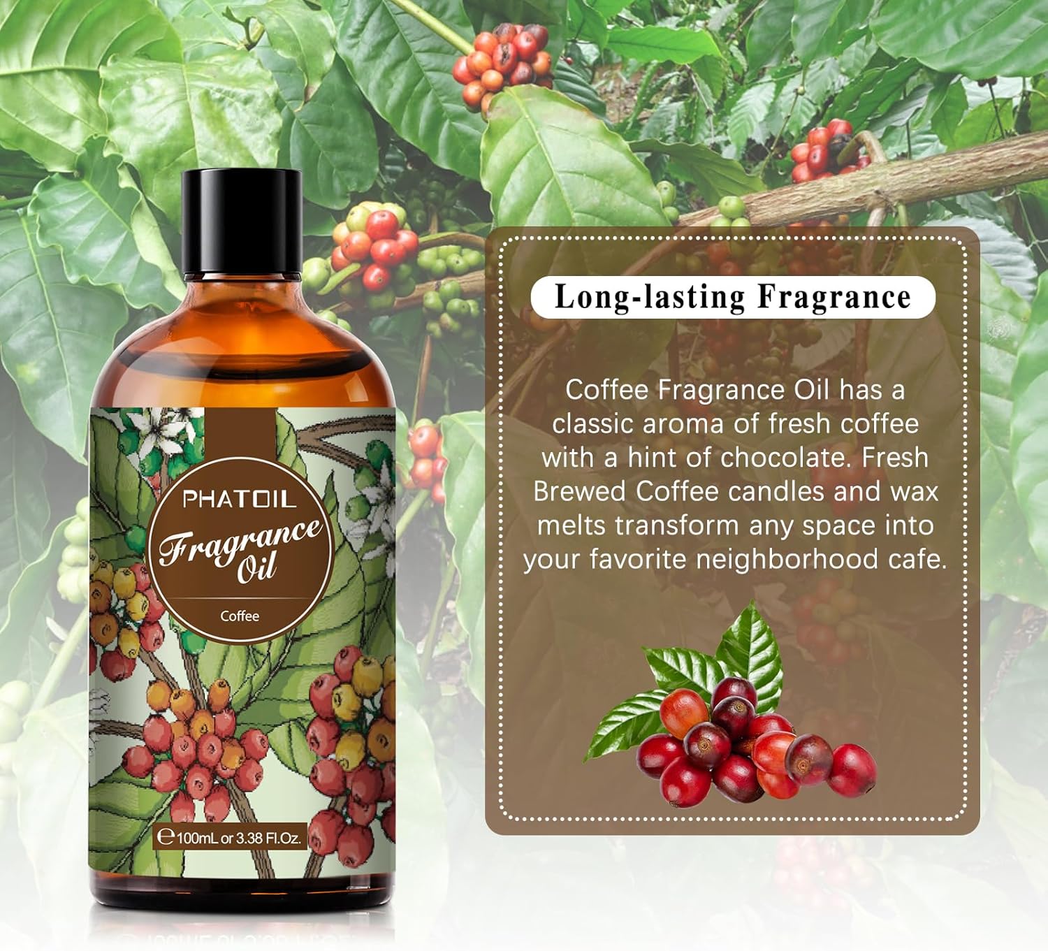 PHATOIL 338 FLOZ Coffee Fragrance Oil 100ml