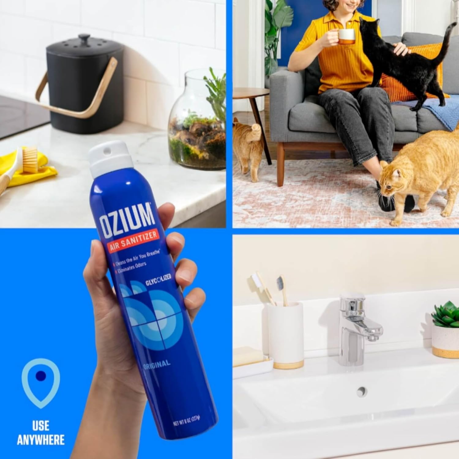 Ozium 35oz Air Sanitizer Spray Odor Eliminator Pack of 2