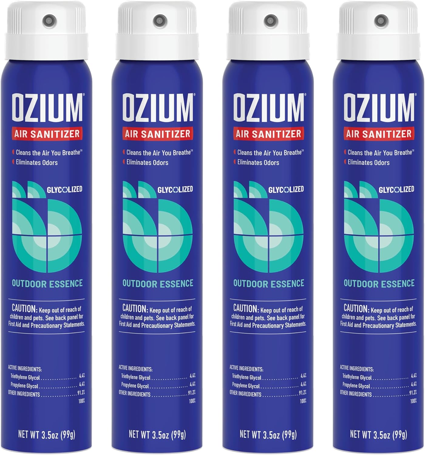 Ozium 35 Oz Air Sanitizer 4 Pack for Home Car Office