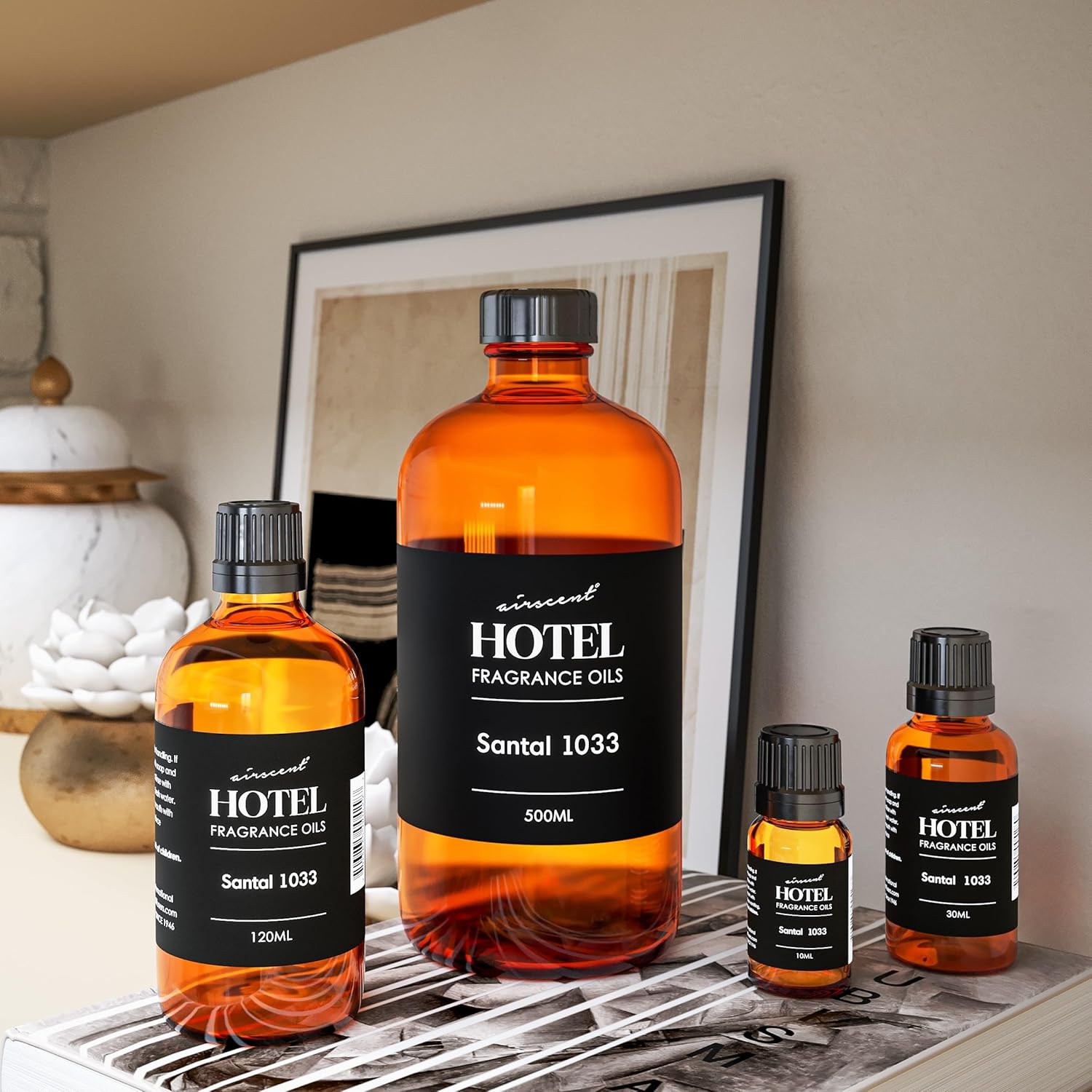 AirScent Santal Diffuser Oil No 1033 - 10 mL Glass Bottle with Dropper