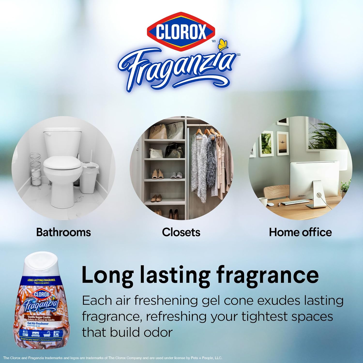 Clorox Fraganzia Gel Air Freshener Cone Vanilla Sugar Cookie 6 Ounce