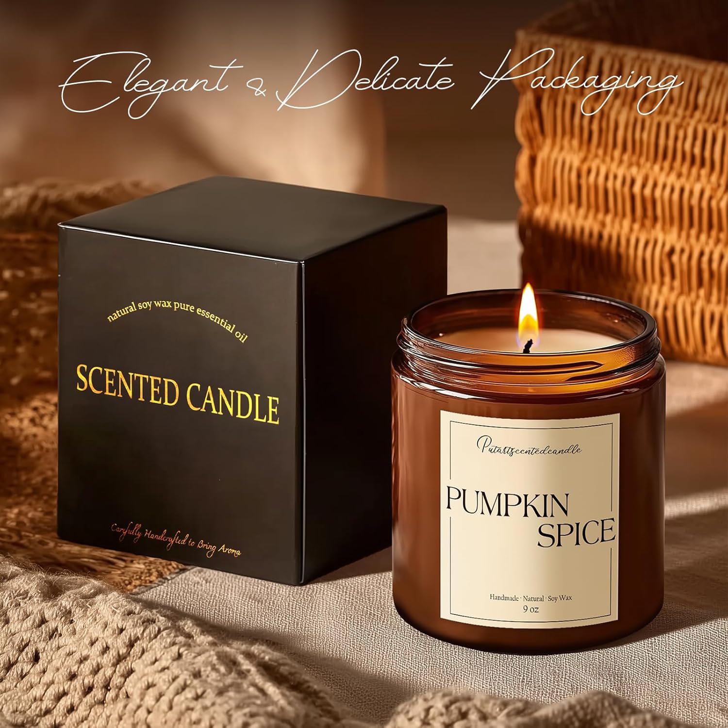 Putart Pumpkin Spice Soy Wax Candles 9oz
