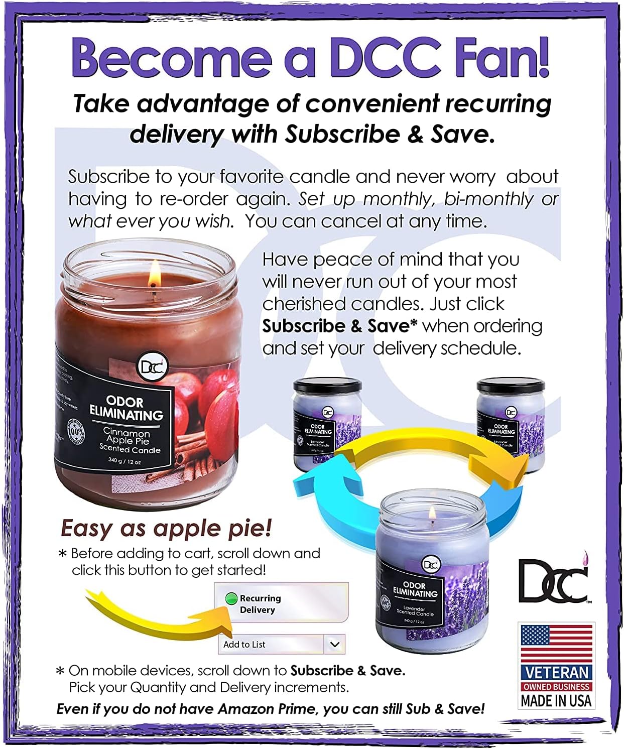 Peppermint Odor Eliminating Soy Candle - 80 Hour Burn