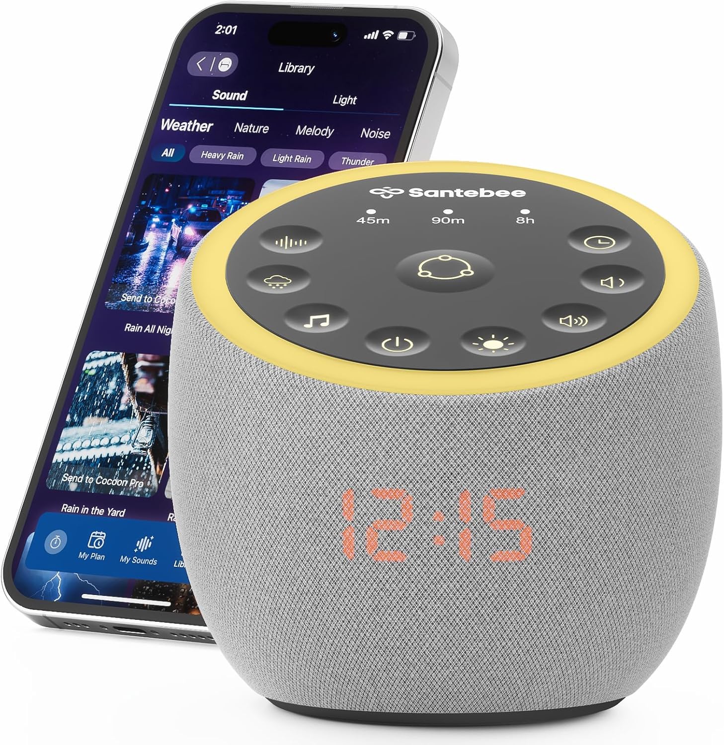 Santebee White Noise Sound Machine with 361 Sounds and Smart APP Control